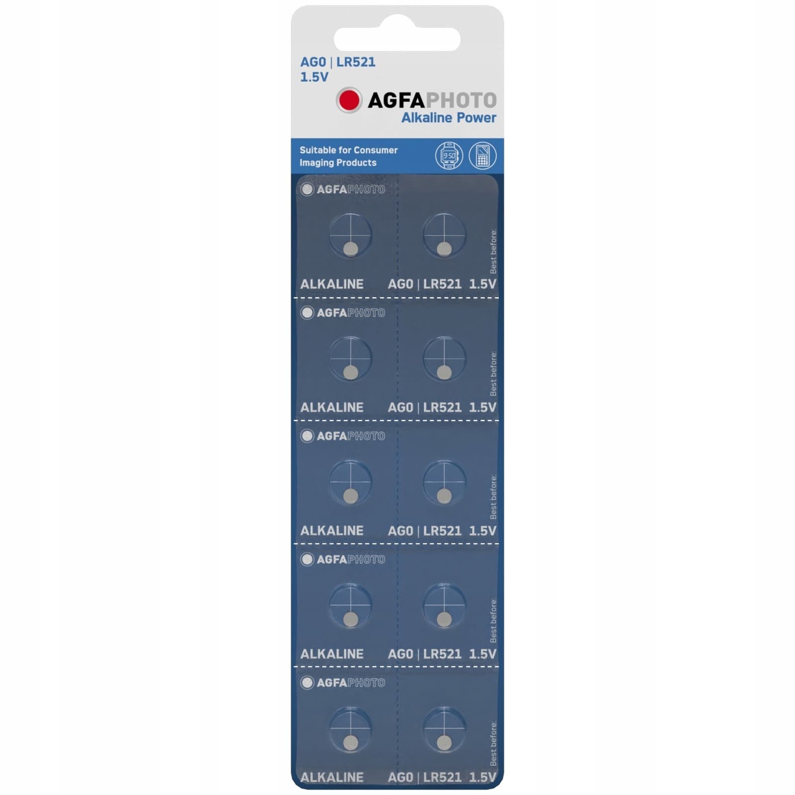 

10x BATERIA GUZIKOWA AGFAPHOTO AG0 LR521 1.5V ALK
