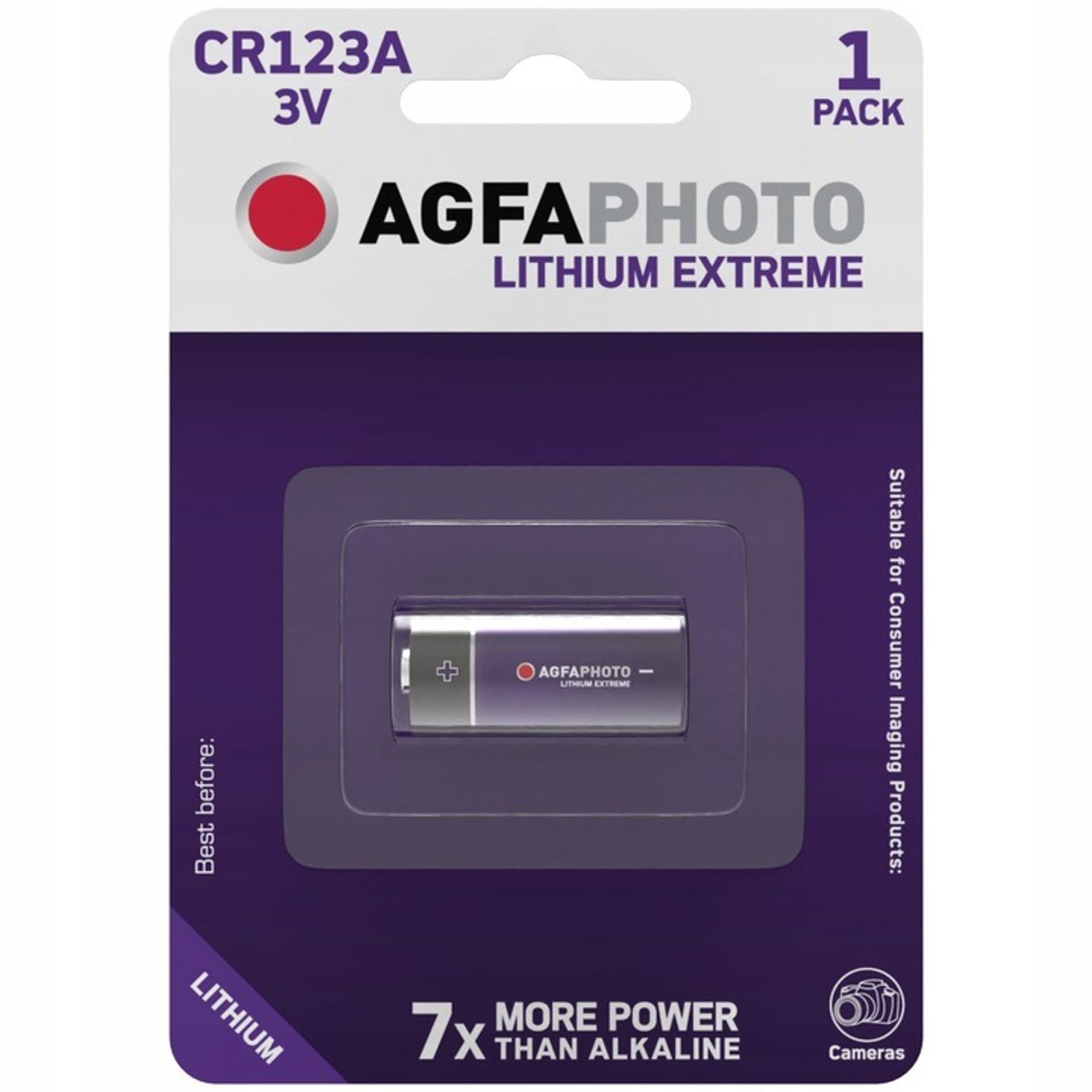 

Bateria AgfaPhoto CR123 1szt./blist.