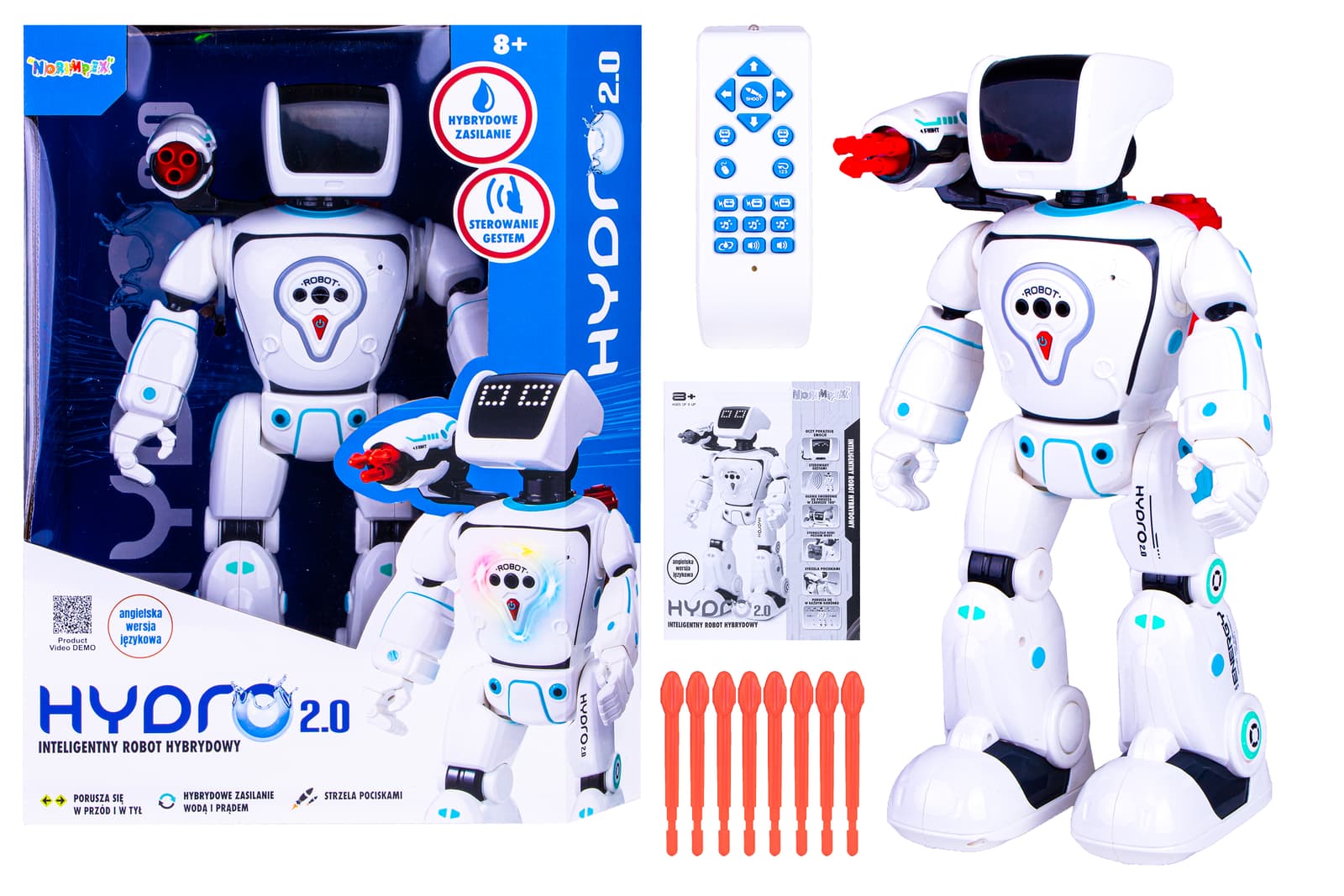 

ROBOT NA WODĘ ZDALNIE STEROWANY GEST LED ŚPIEWA ++