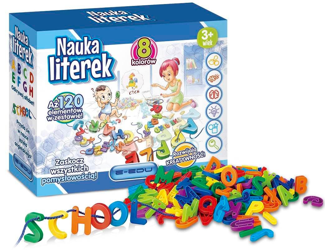 

KLOCKI KREATYWNE NAUKA LITEREK E-EDU 120 EL.