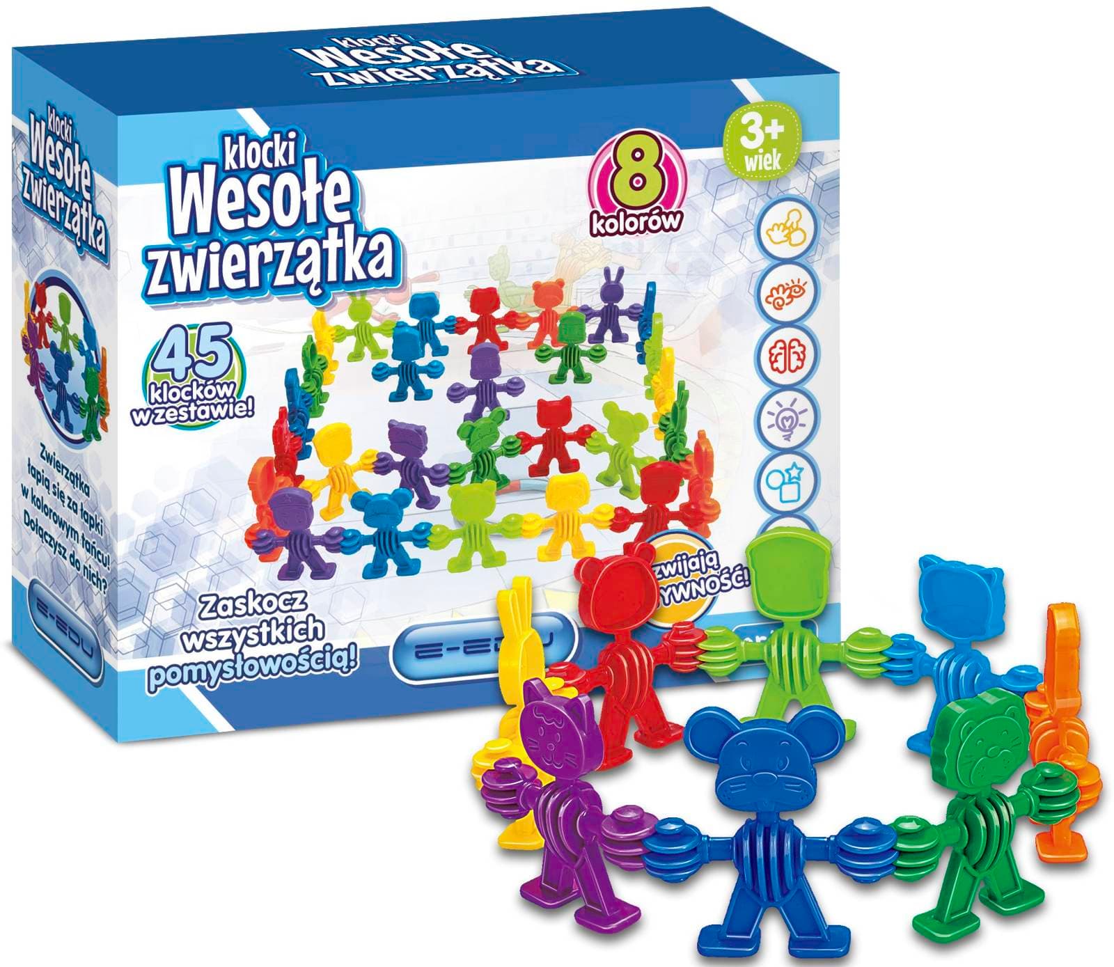 

KLOCKI KONSTRUKCYJNE GEOMETRYCZNE ZWIERZĄTKA 45 EL