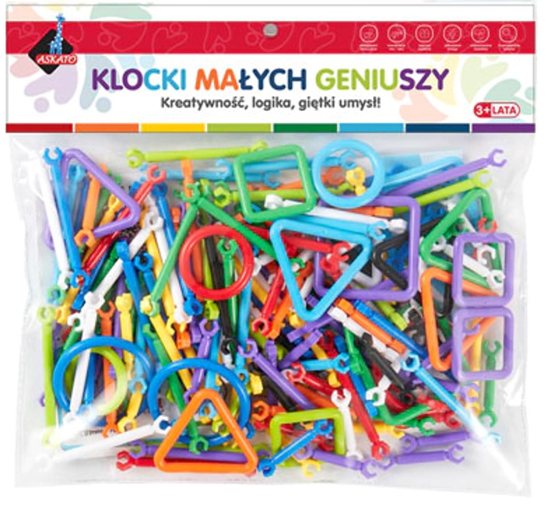 

KLOCKI MAŁY GENIUSZ KONSTRUKCYJNE PATYKI 173 ELEM.