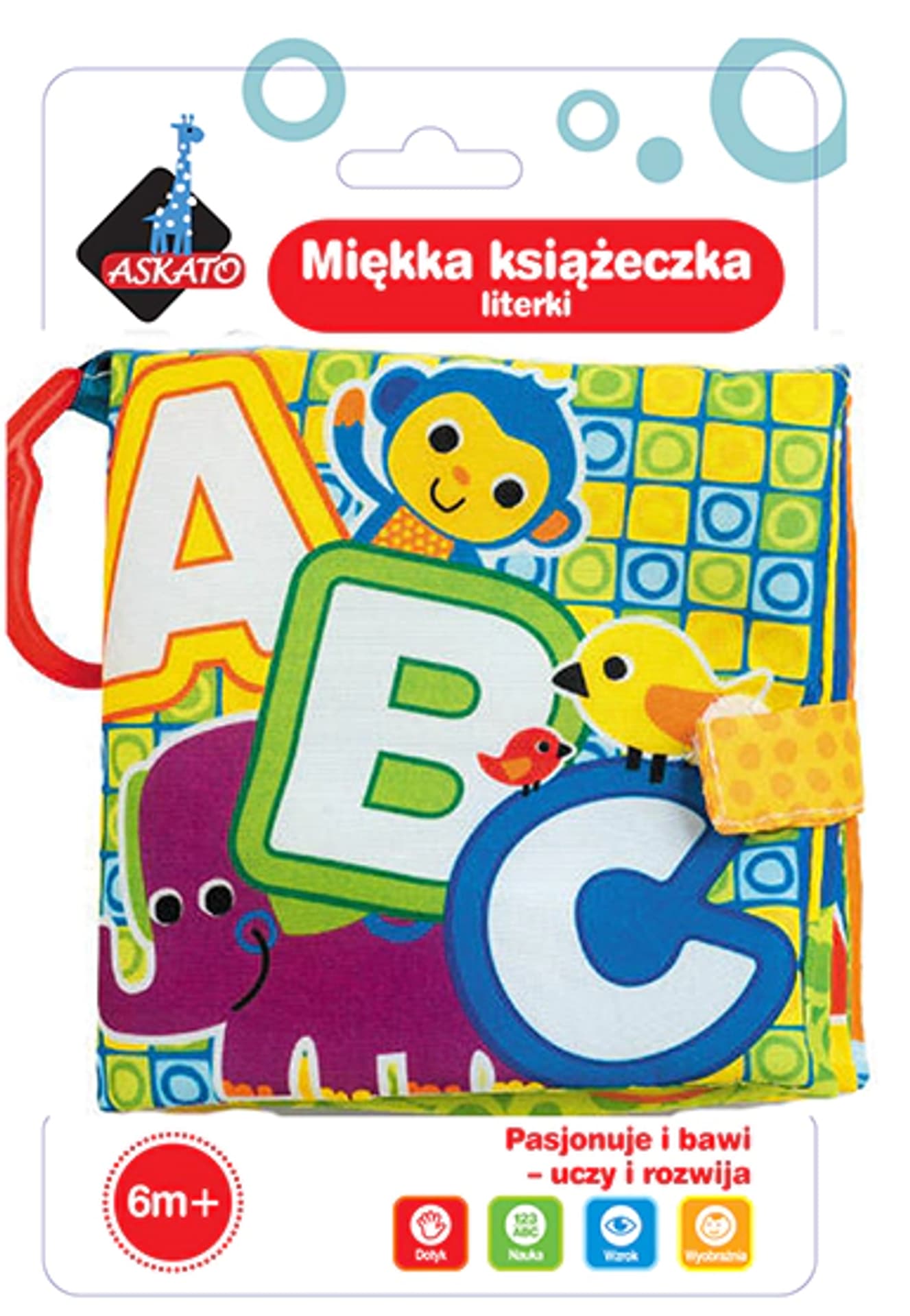 

KSIĄŻECZKA MIĘKKA ANTYSTRESOWA SZELEŚCI LITERY ABC