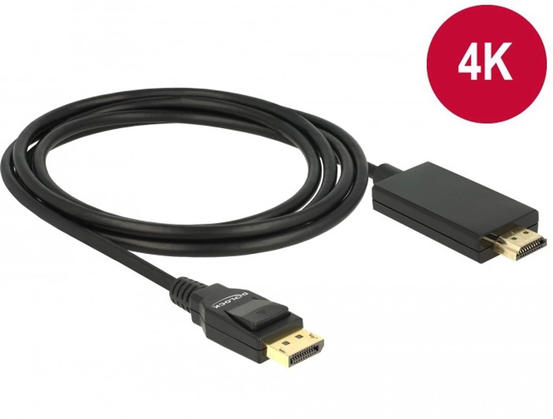 

Kabel DisplayPort v1.2A - HDMI M/M 4K 2M czarny Premium