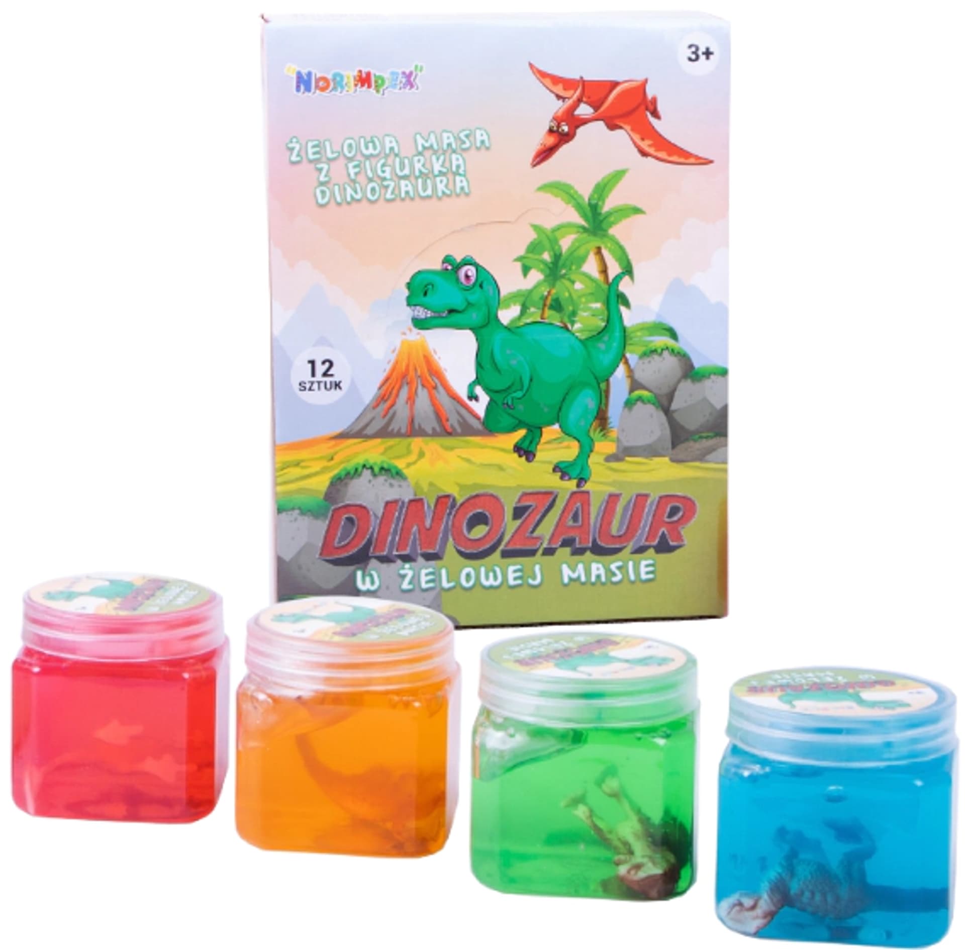 

MASA SLIME W SŁOICZKU GLUTEK DINOZAUR WZORY KOLORY