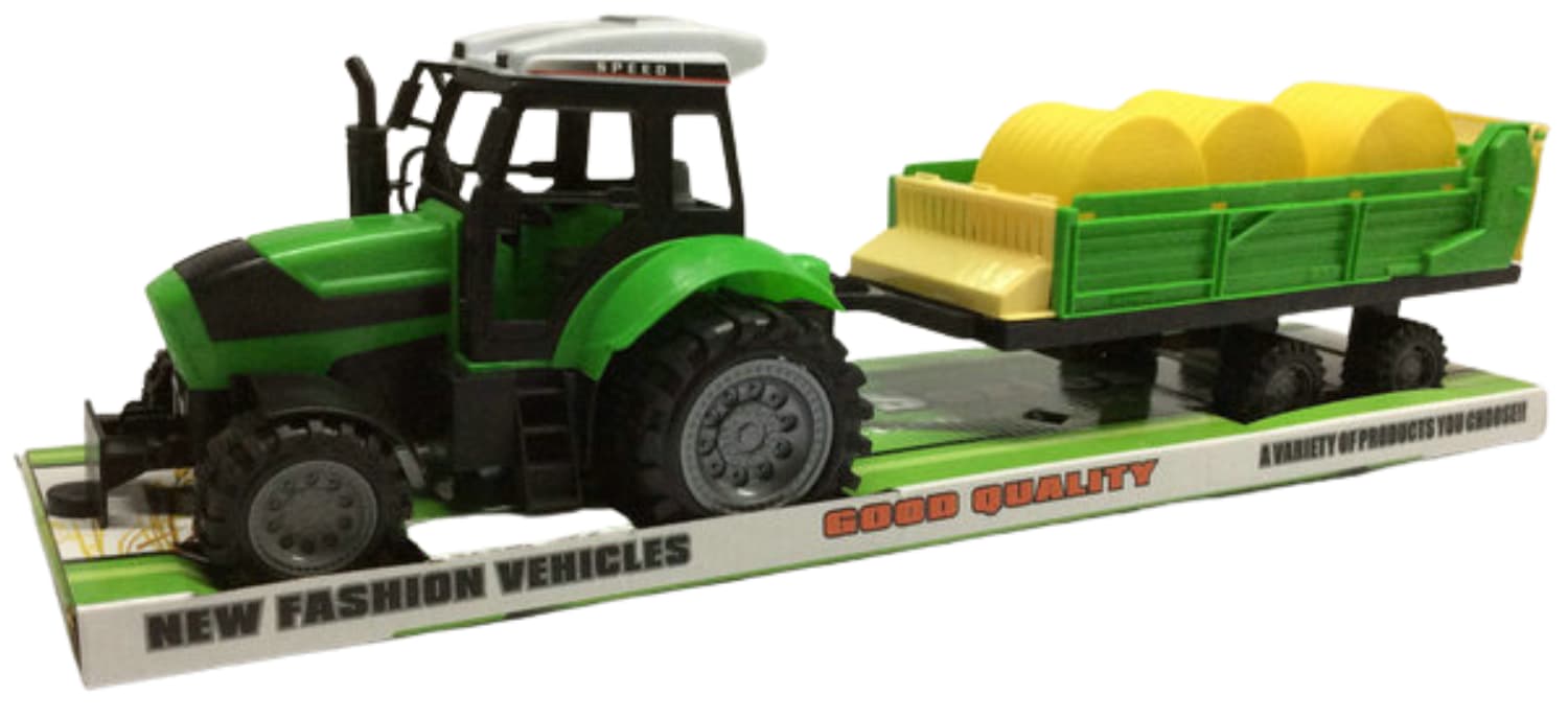 

MEGA DUŻY TRAKTOR Z PRZYCZEPĄ MASZYNA GIGANT 52CM