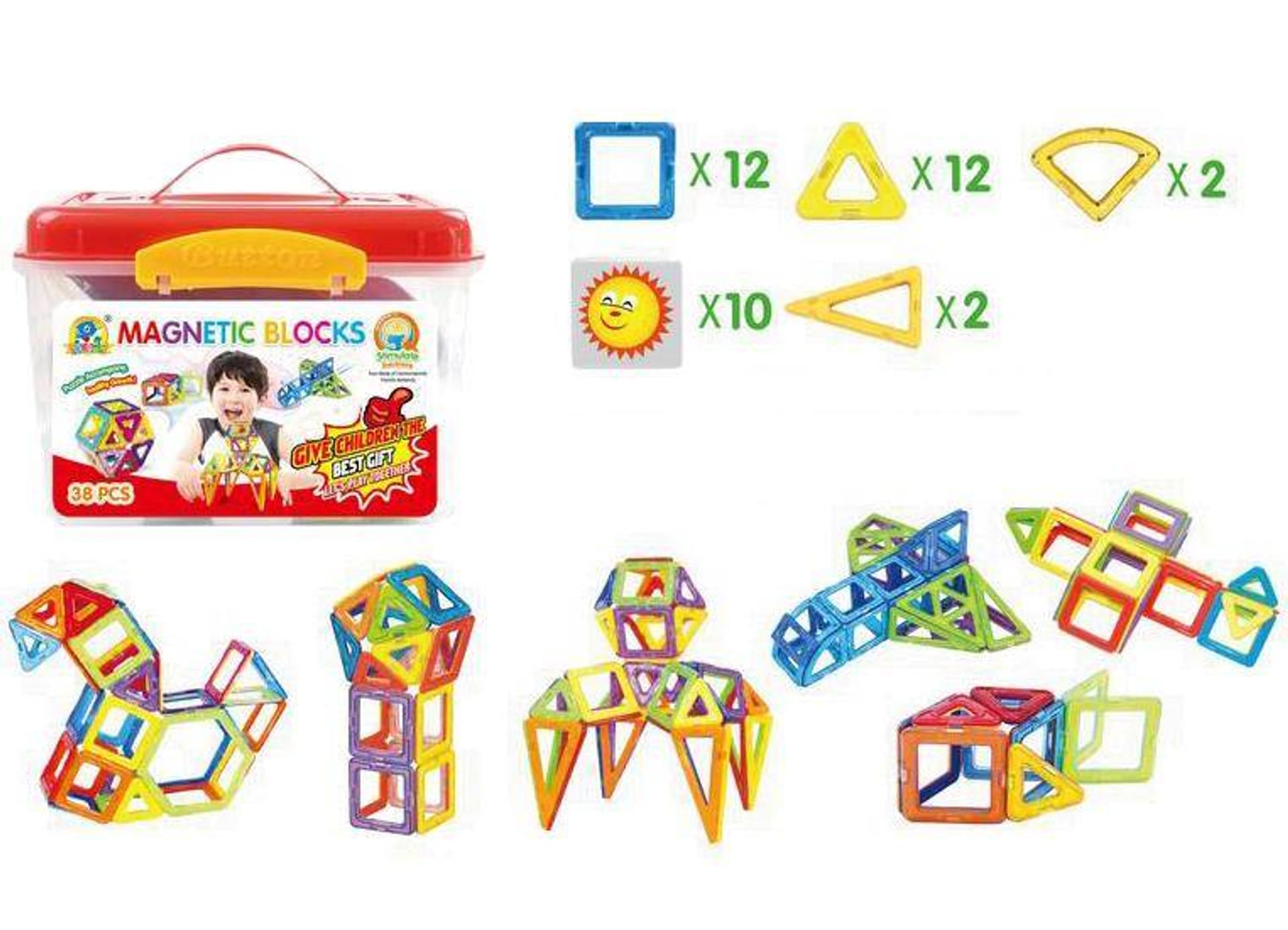 

KLOCKI MAGNETYCZNE 38 ELEMENTÓW