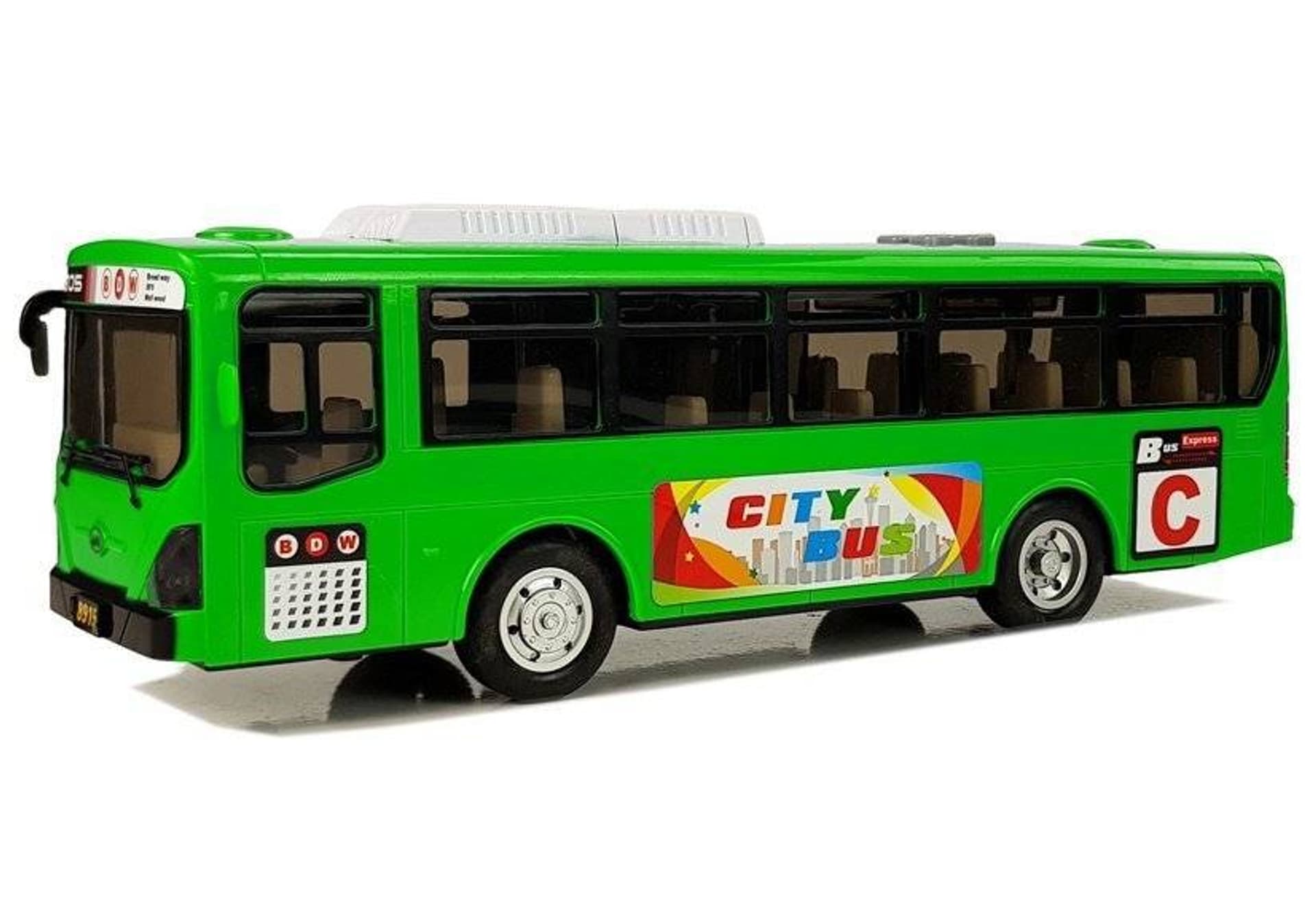 

Muzyczny Autobus z Napędem Frykcyjnym i światłami Zielony
