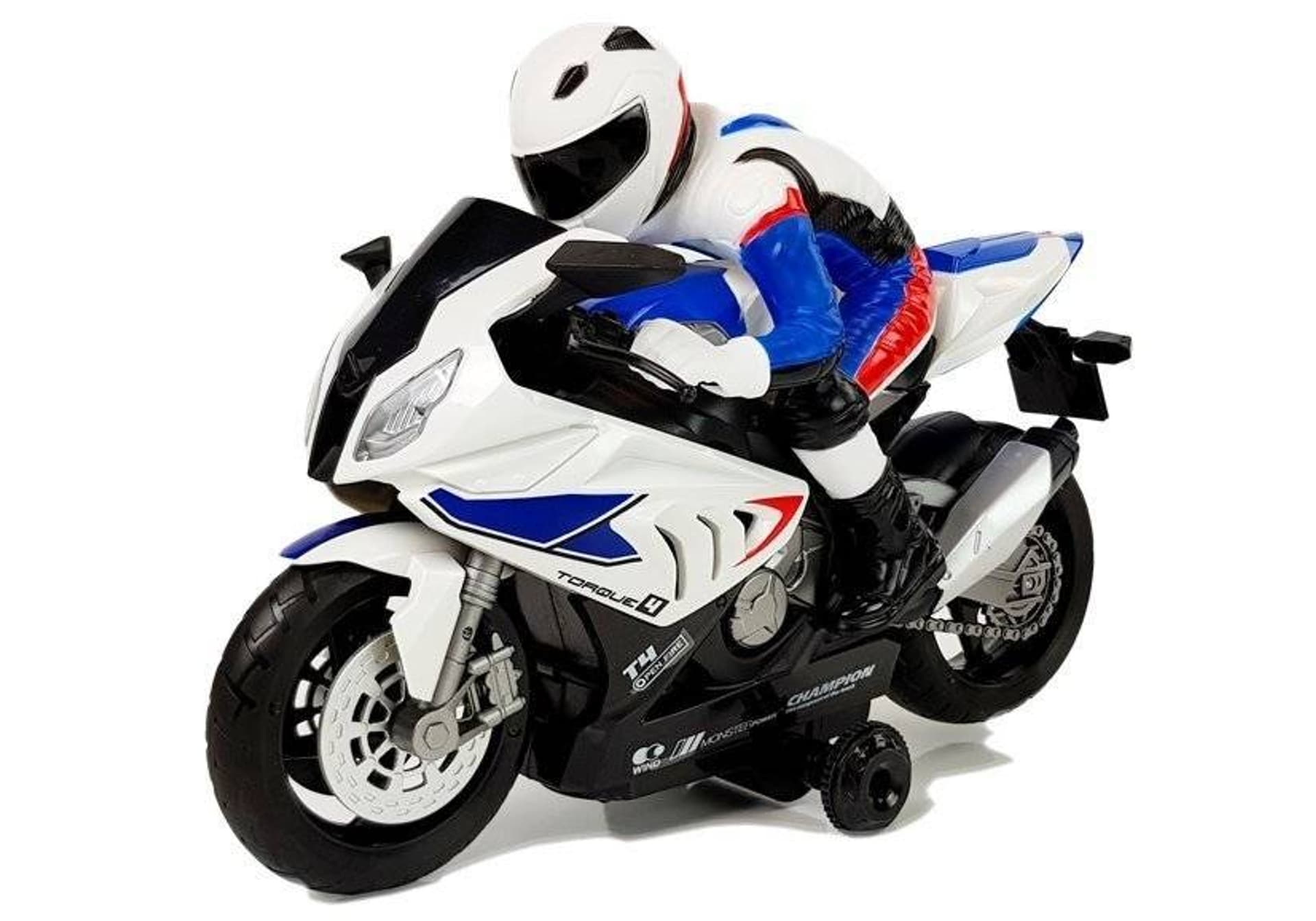

Motocykl zdalnie sterowany R/C 2.4G Biały