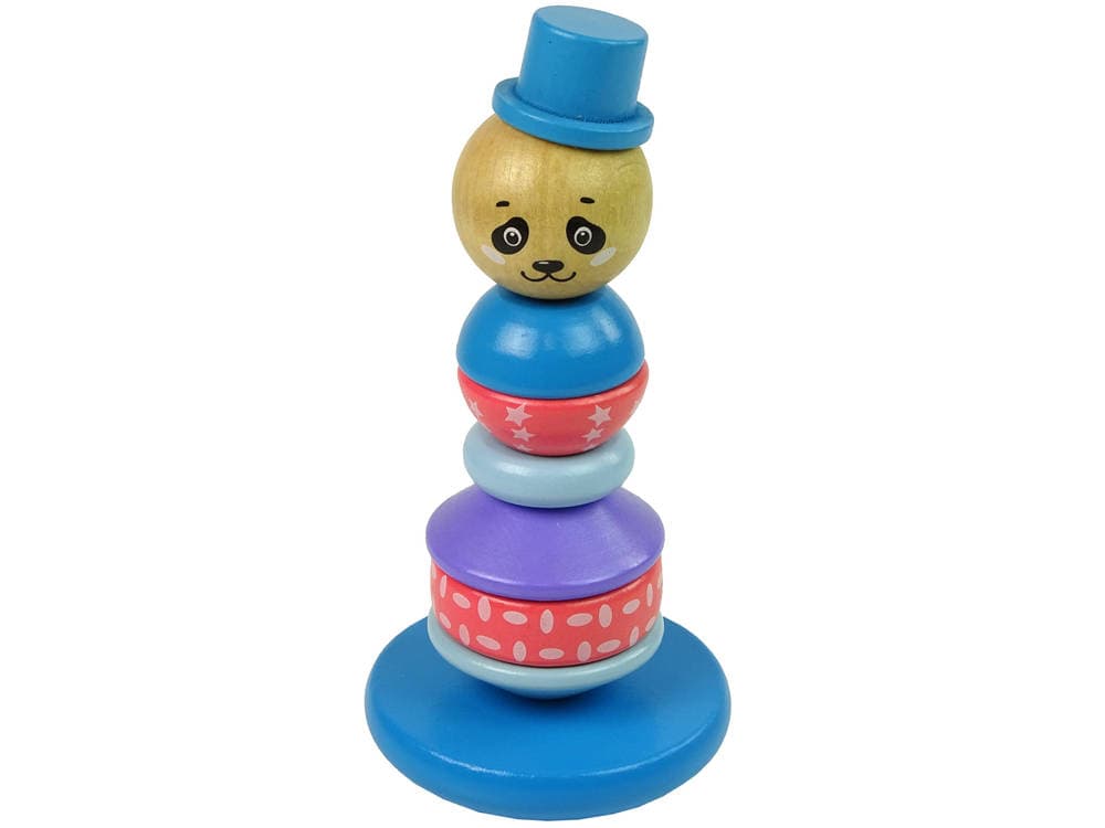 

Drewniana Edukacyjna Piramidka Panda Balansująca Wieża