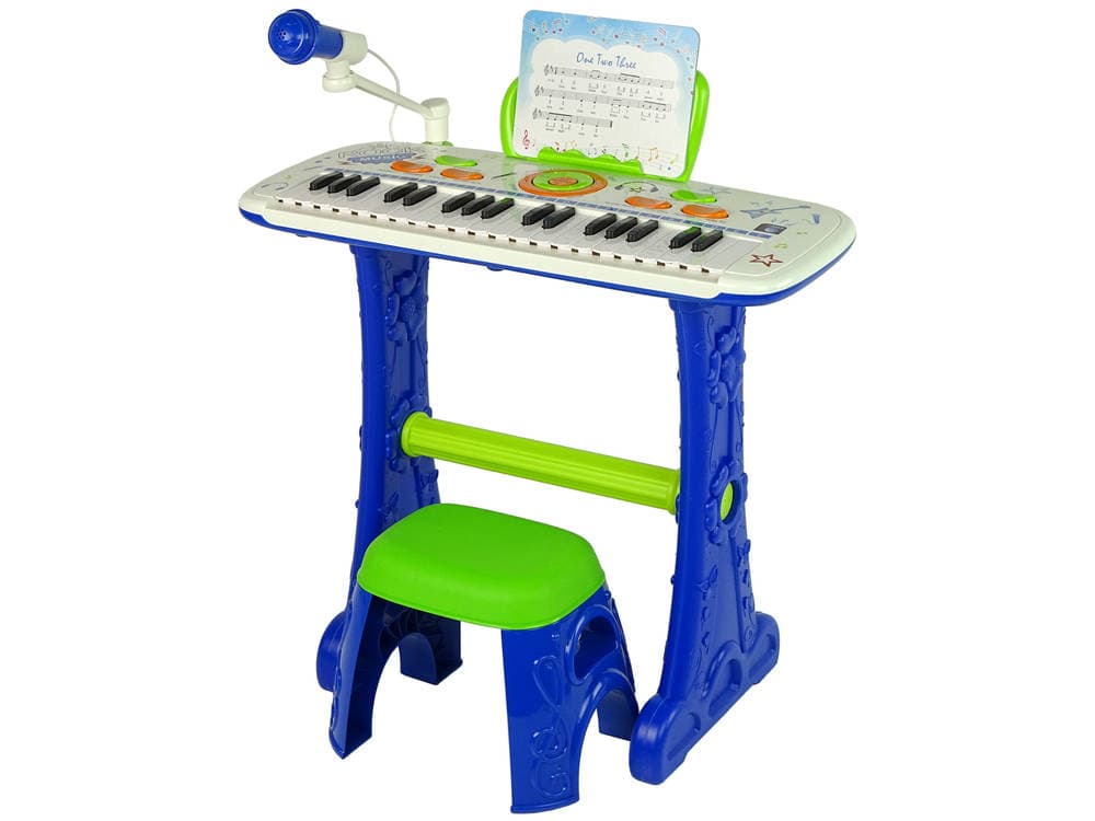 

Elektryczne Pianino Keyboard Dla Dzieci Niebieskie Nuty USB