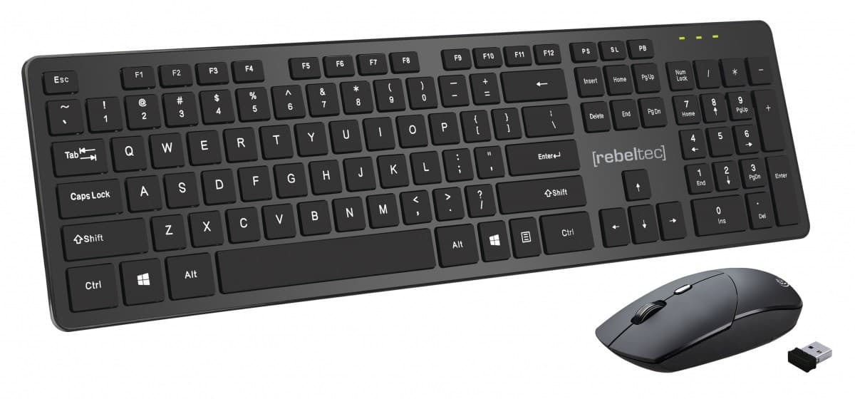 

ZESTAW REBELTEC KLAWIATURA MAXIM + MYSZ WIRELESS BLACK USB