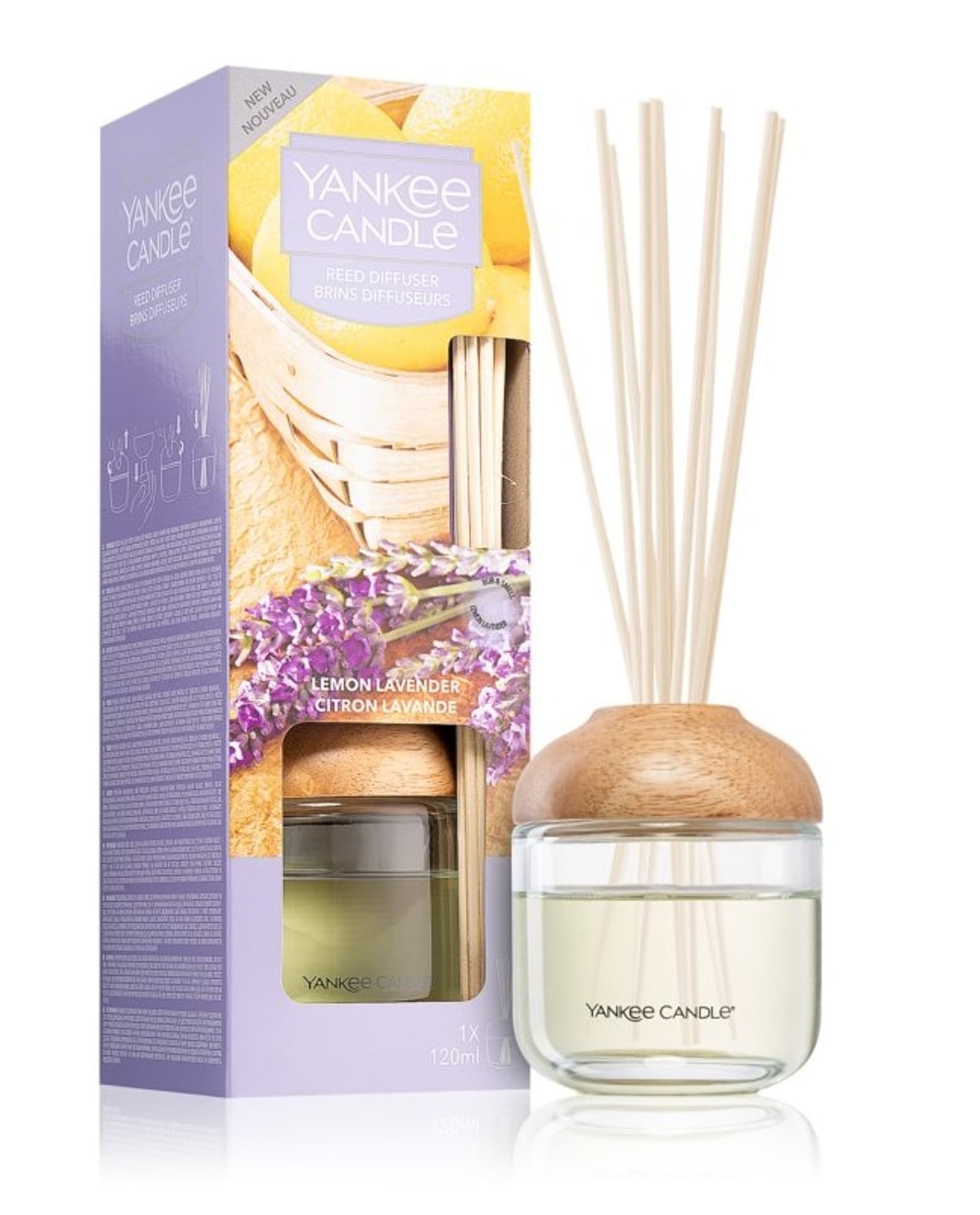 

Yankee Candle Reed Diffuser pałeczki zapachowe z dyfuzorem Lemon Lavender 120ml