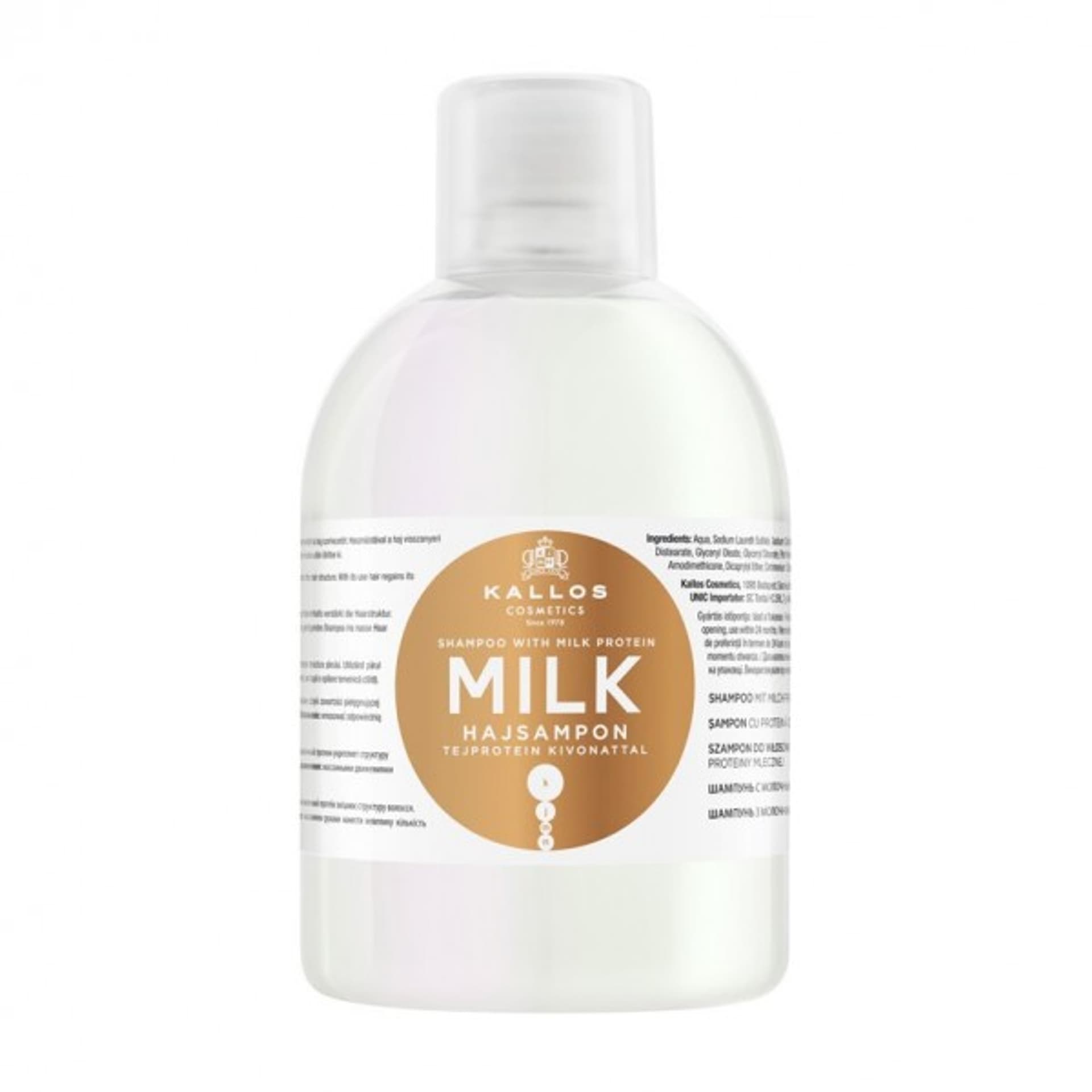

Kallos Milk Shampoo With Milk Protein szampon z wyciągiem proteinymlecznej do włosów suchych i zniszczonych 1000ml