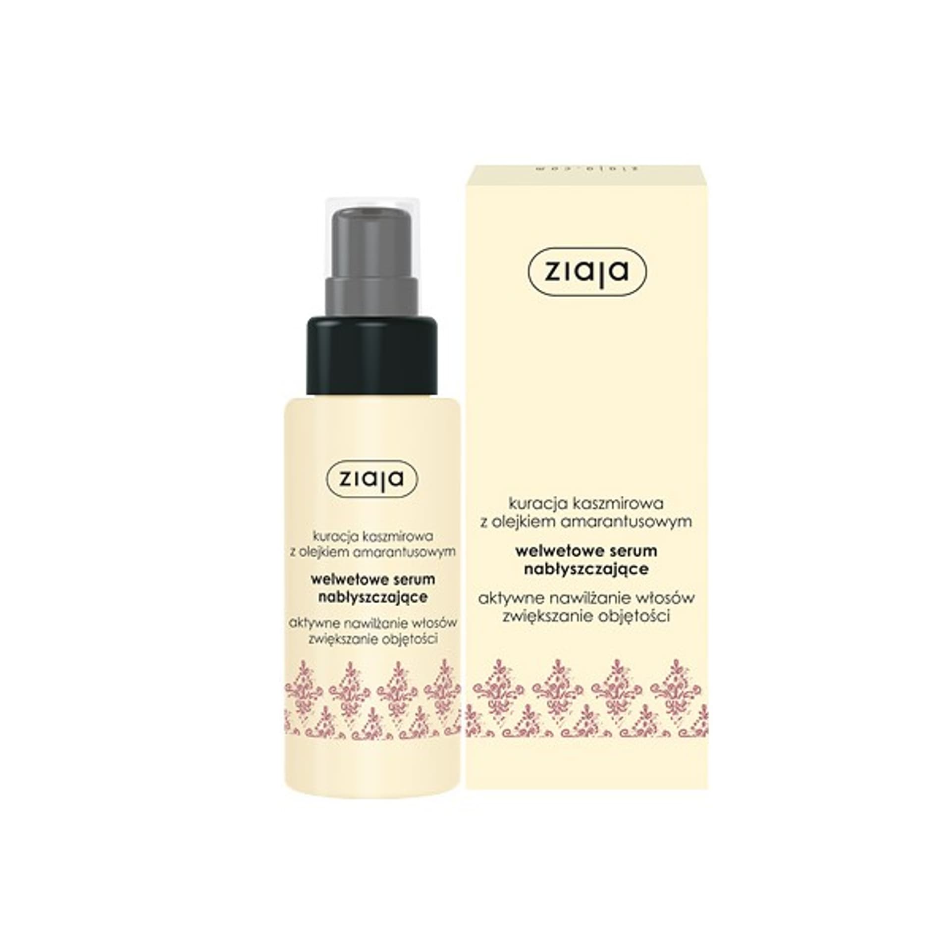 

Ziaja Kuracja Kaszmirowa serum do włosów nabłyszczające kaszmir i olejek amarantusowy 50ml