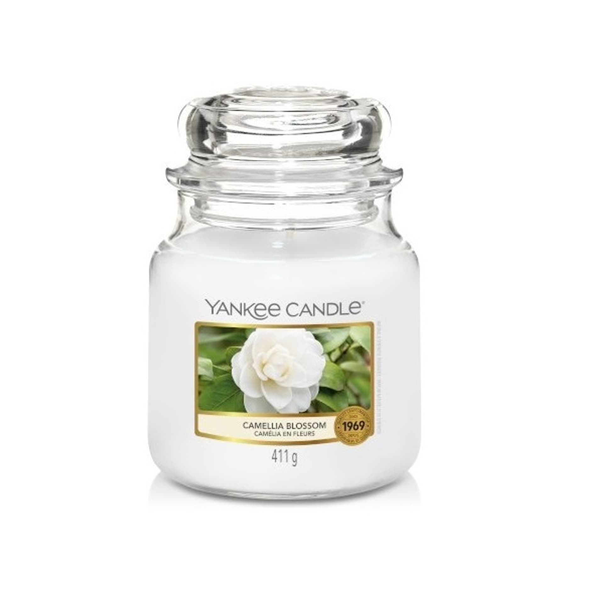 

Yankee Candle Świeca zapachowa średni słój Camellia Blossom 411g