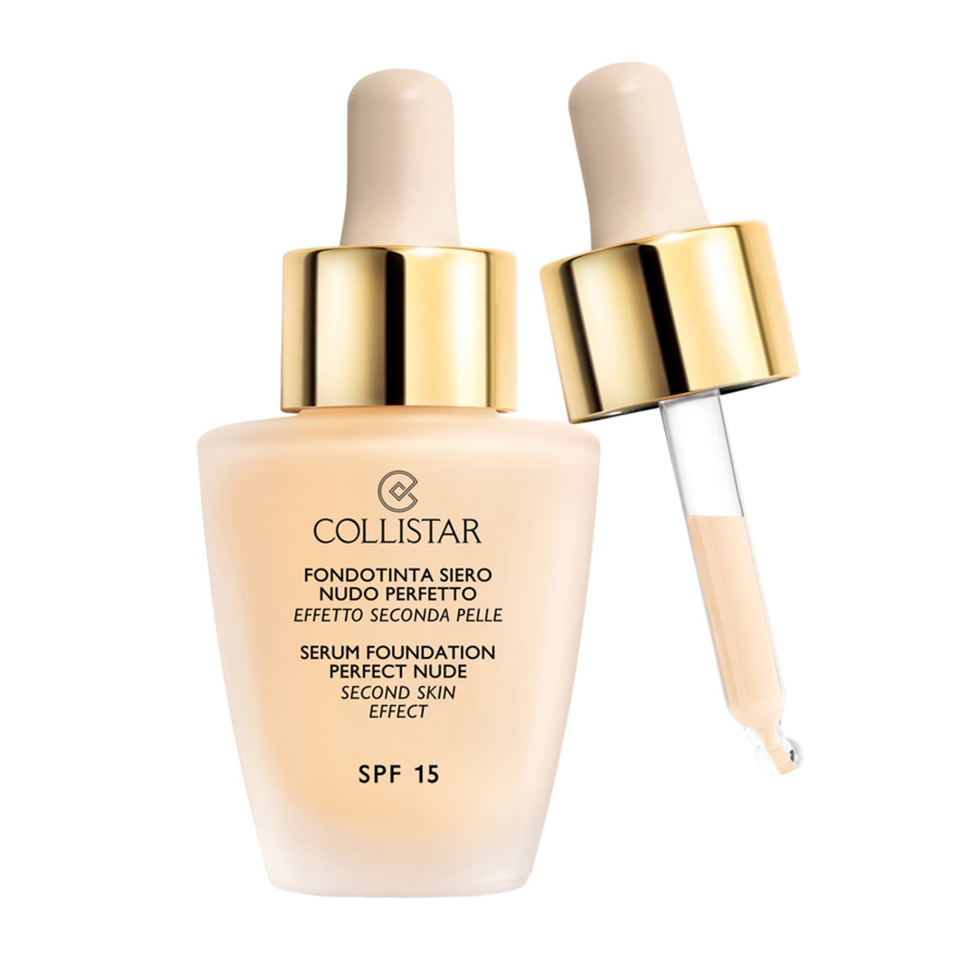 

Collistar Serum Foundation Perfect Nude SPF15 Second Skin Effect podkład do twarzy 1 Avorio 30ml