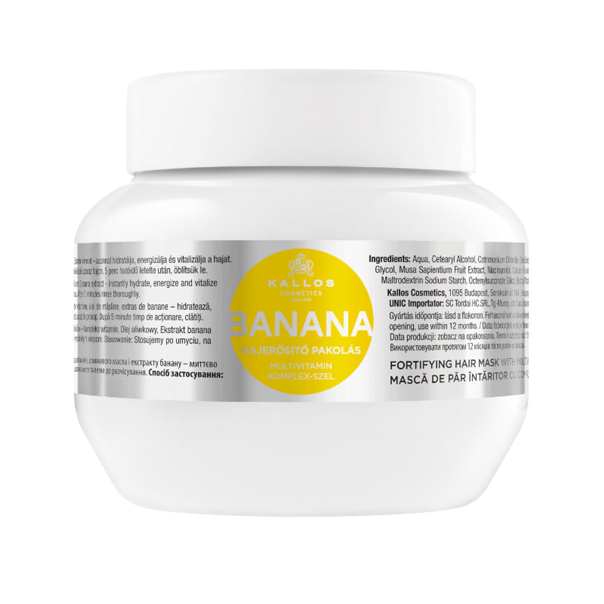 

Kallos Banana Fortifying Hair Mask With Multivitamin Complex bananowa maska wzmacniająca do włosów z kompleksem multiwitamin 275ml