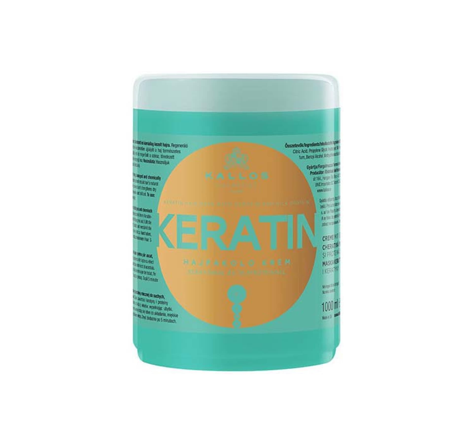 

Kallos Keratin Hair Mask With Keratin And Milk Protein maska do włosów suchych i łamiących się z wyciągiem keratyny i proteinymlecznej 1000ml