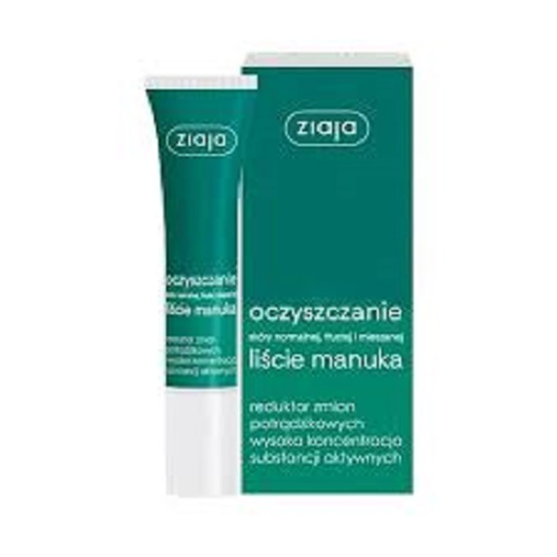 

Ziaja Liście Manuka Oczyszczanie reduktor zmian potrądzikowych wysoka koncentracja substancji aktywnych 15ml