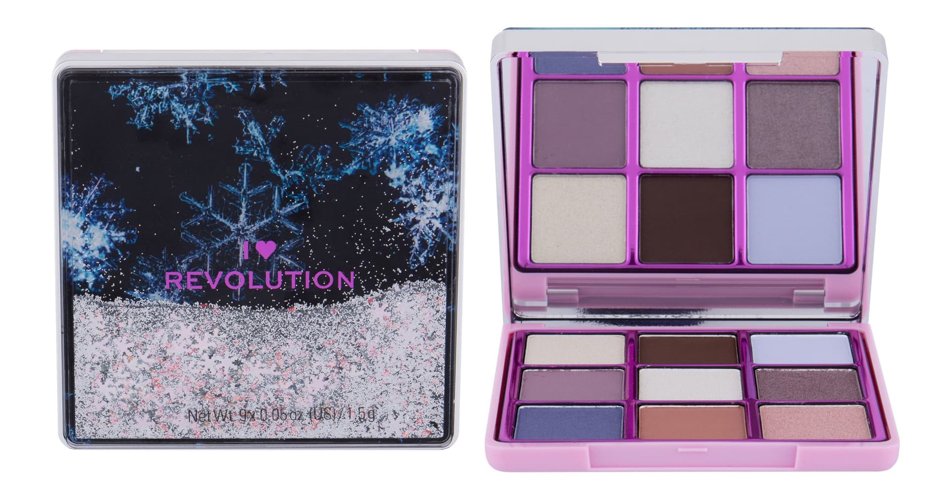 

Makeup RevolutionSnow Globe Palette Paletka cieni do powiek (9) Snowflake 1szt, 9) snowflake 1sz