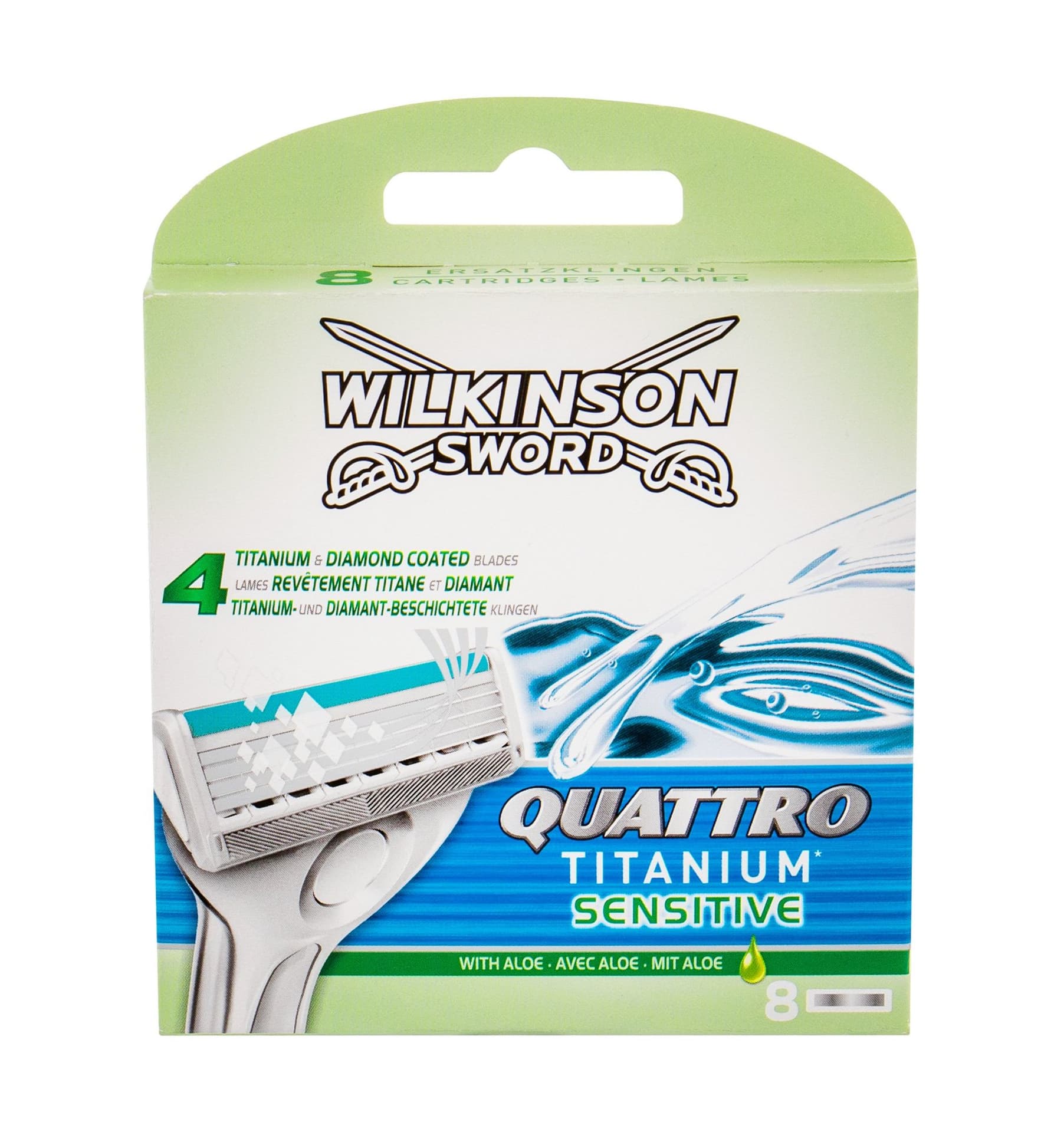 

Wilkinson Sword Titanium Sensitive Quattro Wkład do maszynki 8 szt (M)