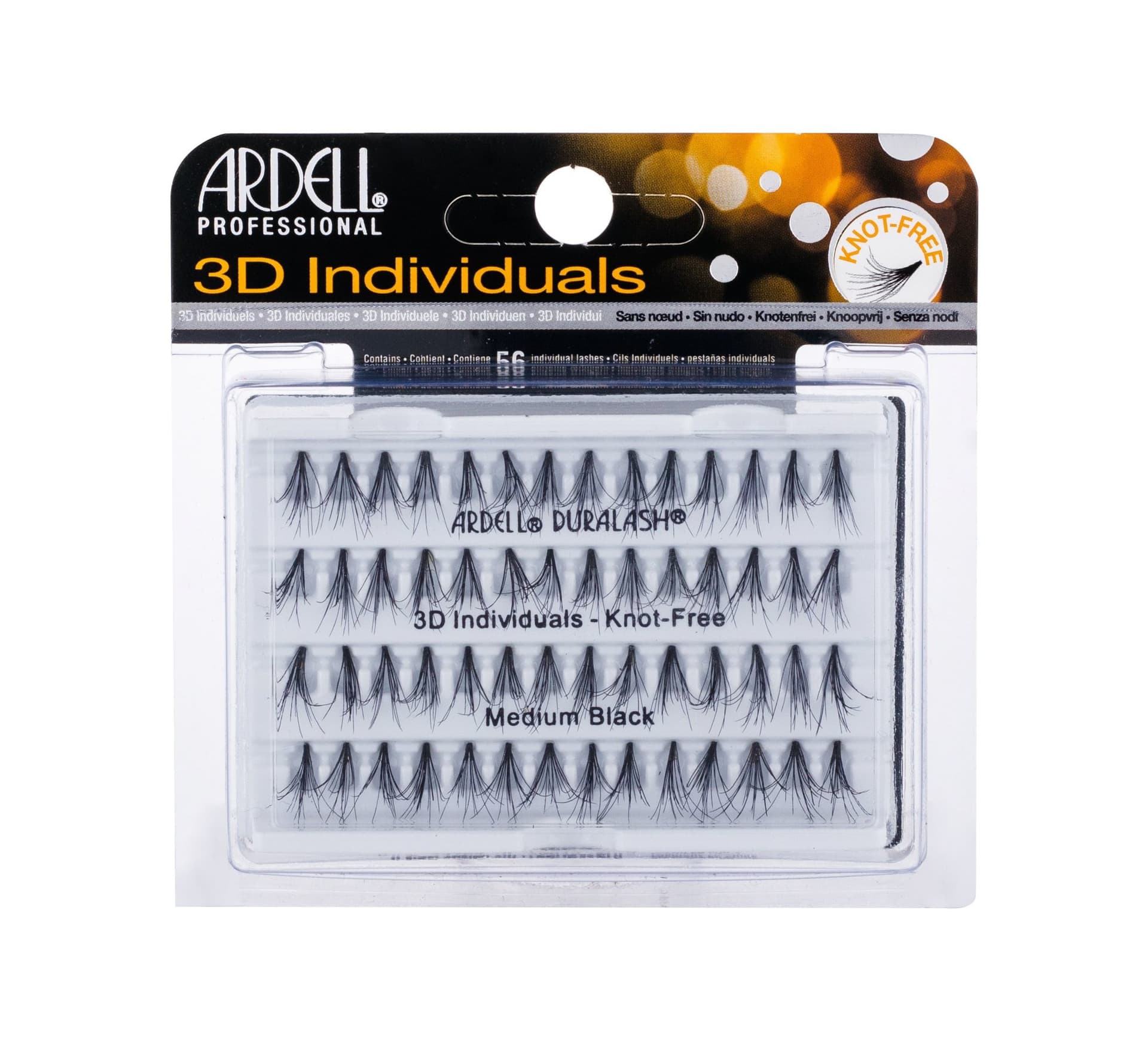 

Ardell Medium Black Duralash Knot-Free 3D Individuals Sztuczne rzęsy 56 szt (W)