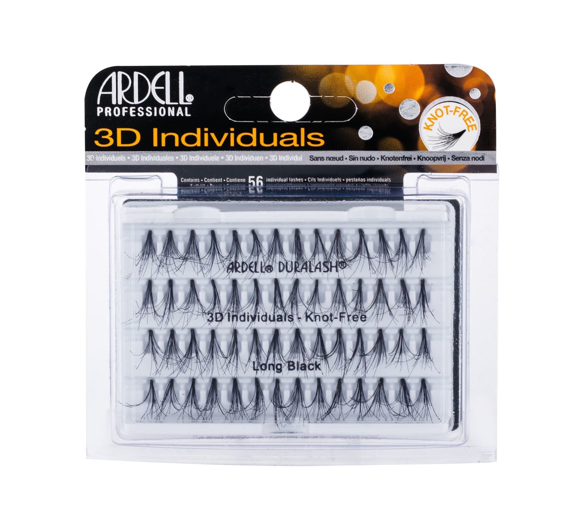 

Ardell Long Black Duralash Knot-Free 3D Individuals Sztuczne rzęsy 56 szt (W)