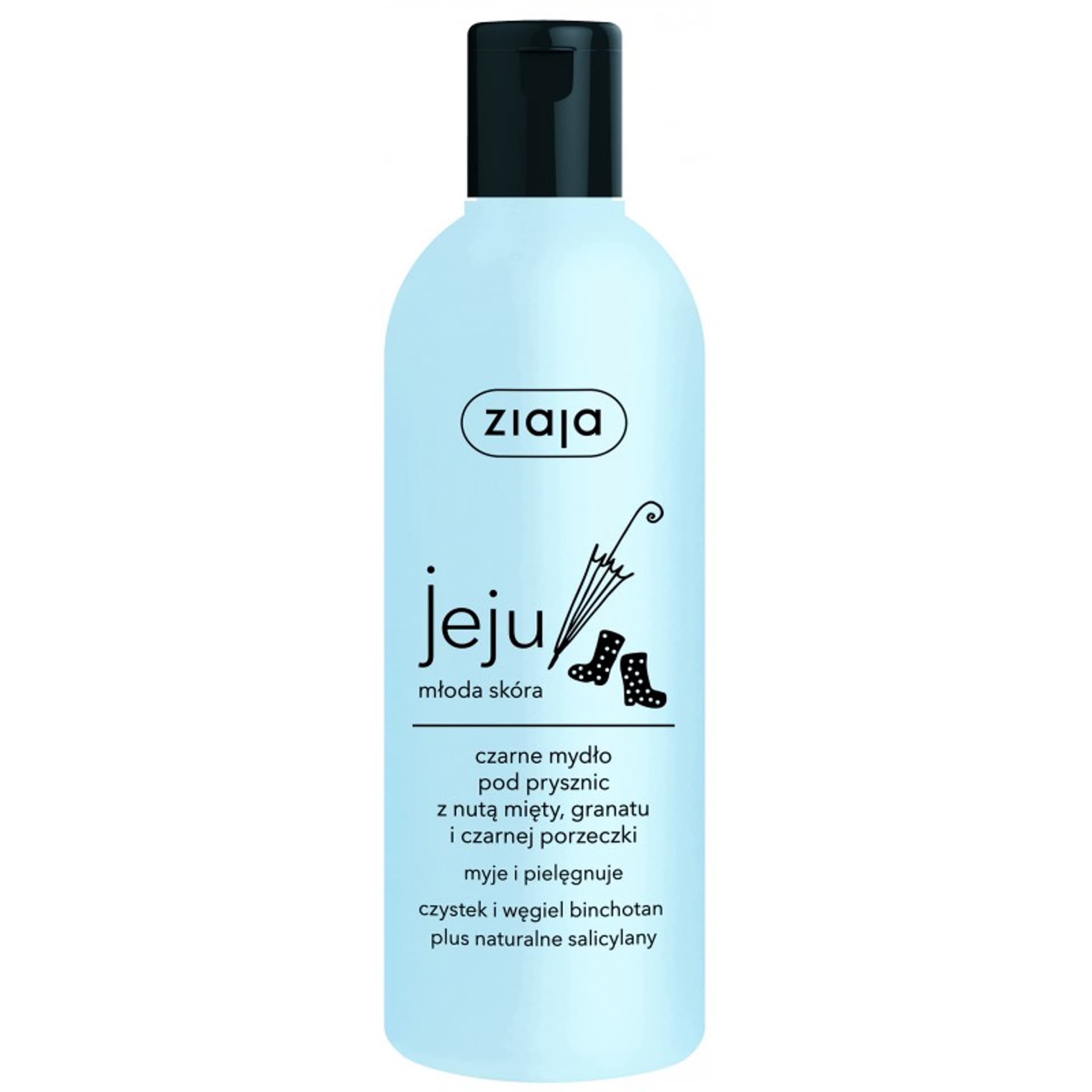 

Ziaja Jeju czarne mydło pod prysznic z nutą mięty granatu i czarnej porzeczki 300ml