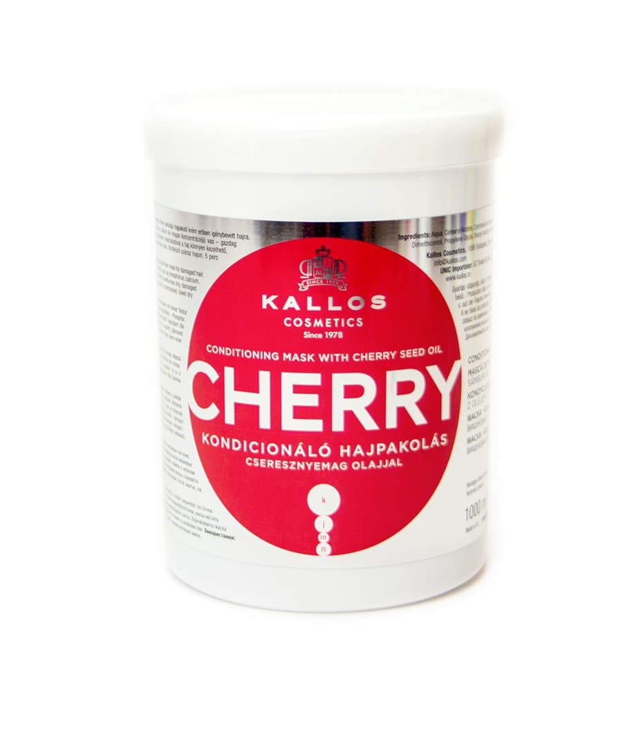 

Kallos Cherry Conditioning Mask With Cherry Seed Oil kondycjonująca maska z olejem z pestek czereśni do włosów zużytych 1000ml