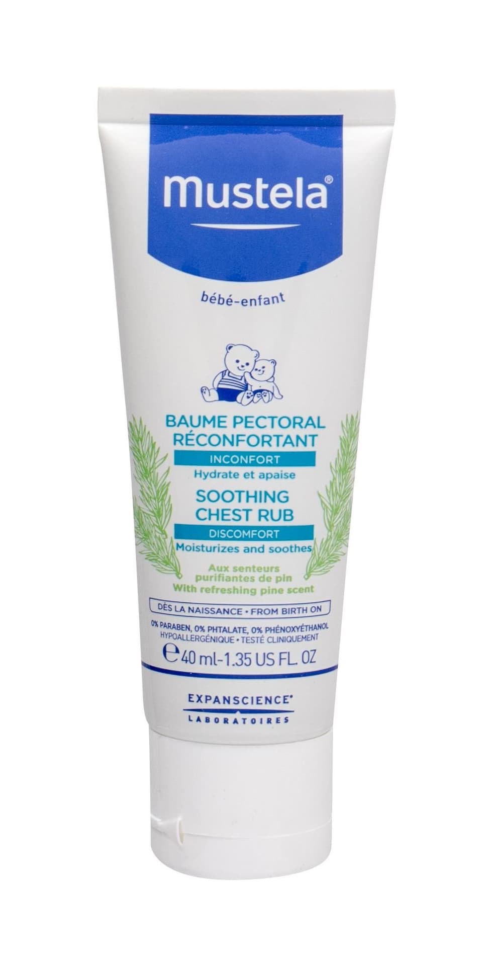 

Mustela Soothing Chest Rub kojący balsam do nacierania klatki piersiowej 40ml