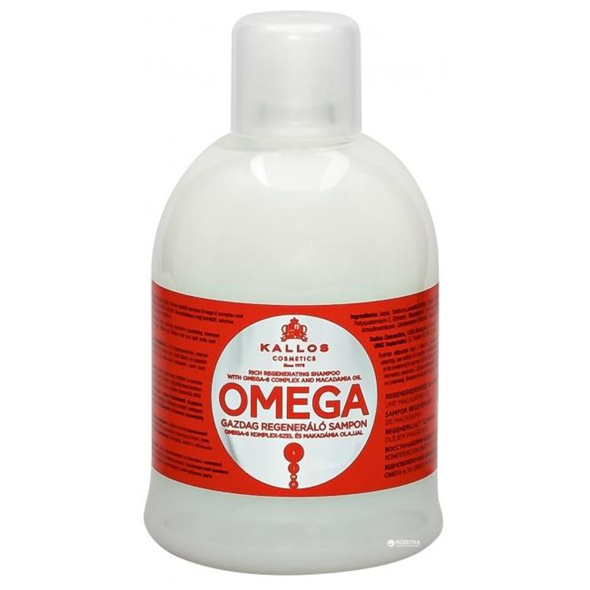 

Kallos Omega Rich Regenerating Shampoo With Omega-6 Complex And Macadamia Oil regenerujący szampon z kompleksem omega-6 i olejem makadamia 1000ml