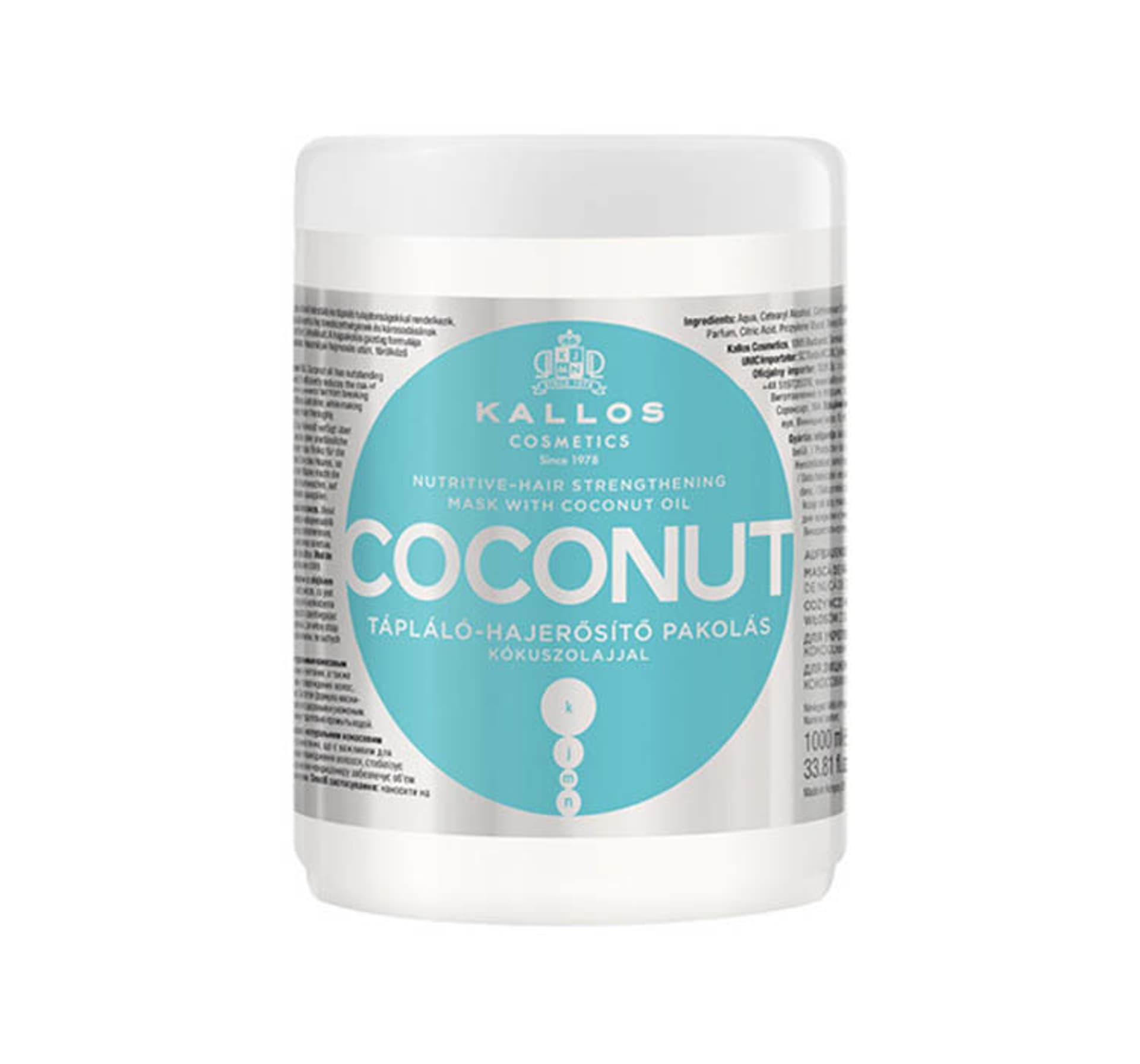 

Kallos Nutritive-Hair Strengthening Mask odżywczo-wzmacniająca maska do włosów Coconut 1000ml