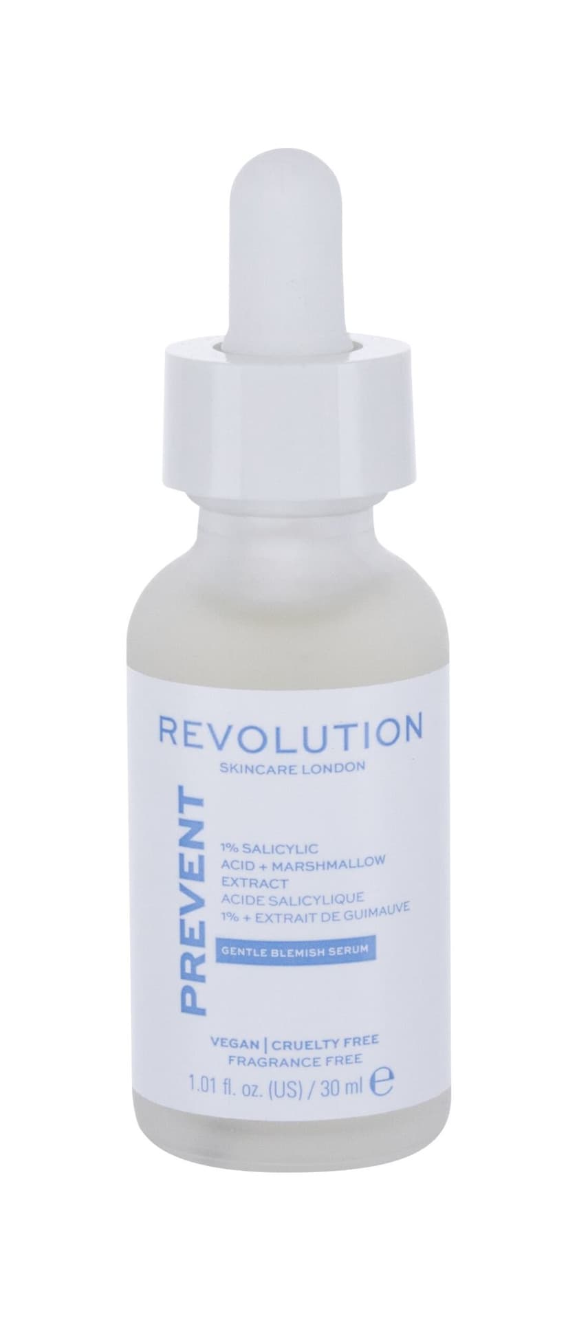 

Revolution Skincare Prevent 1% Salicylic Acid Serum with Marshmallow Extract serum z 1% kwasem salicylowym i ekstraktem z prawoślazu 30ml