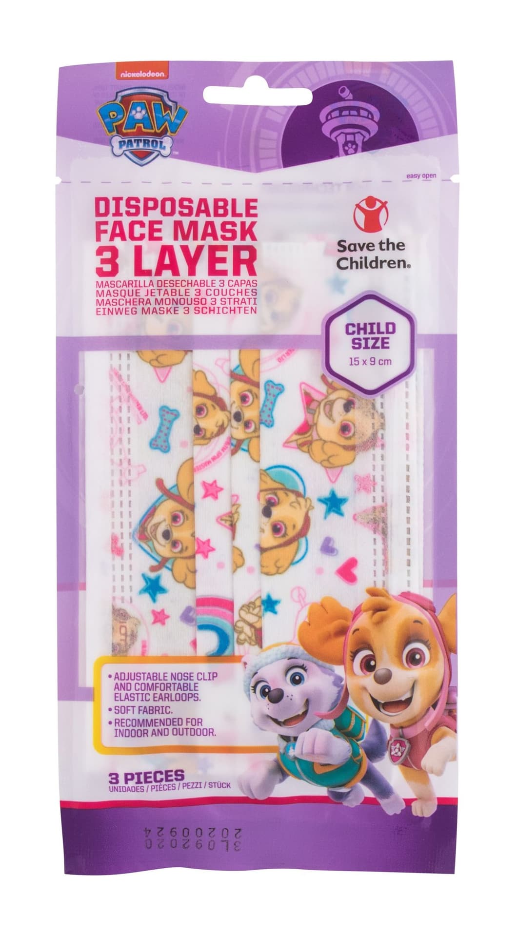 

Nickelodeon Skye Paw Patrol Maseczki ochronne 3 szt (K)