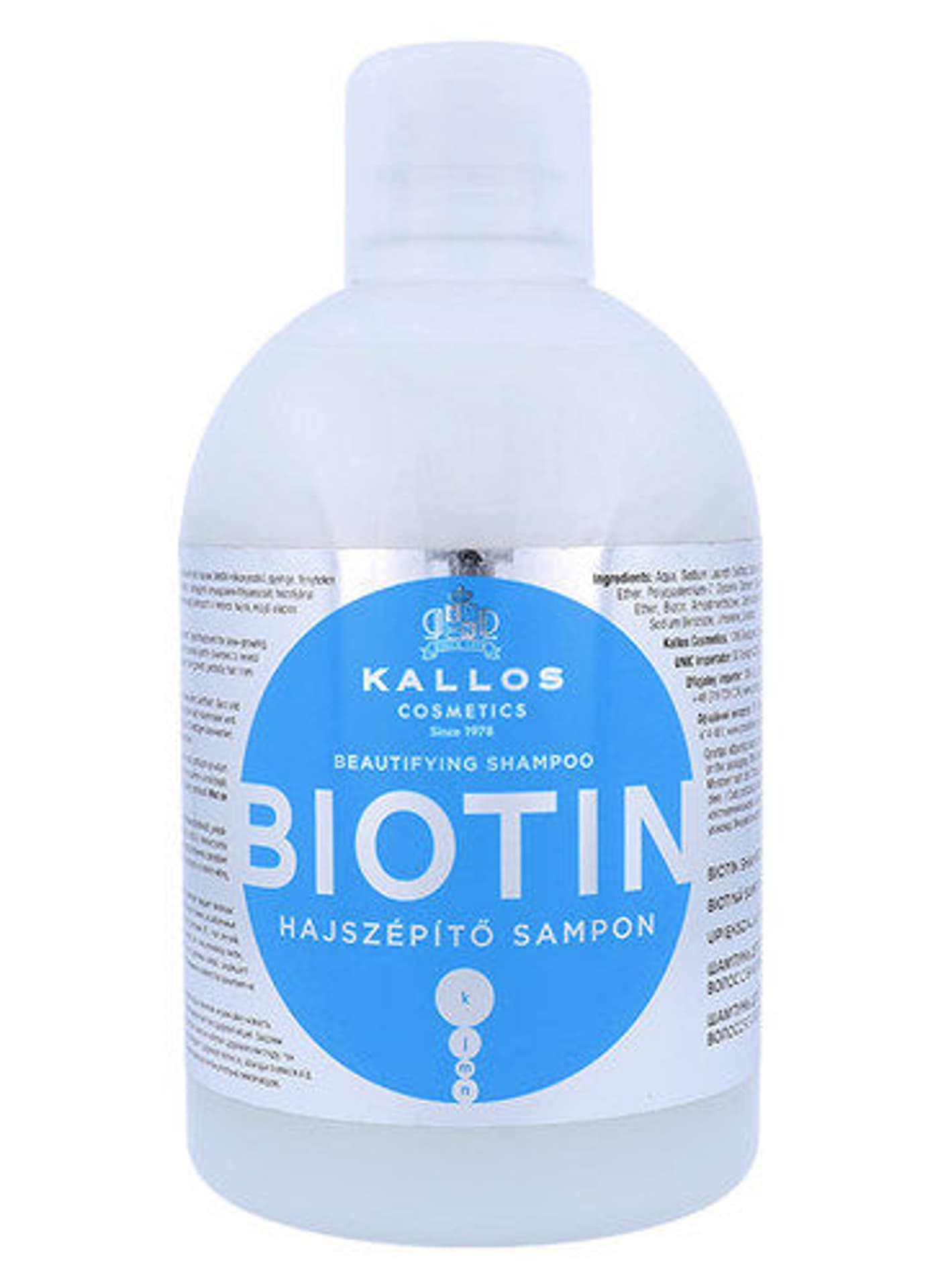 

Kallos Biotin Beautifying Shampoo upiększający szampon do włosów słabych i pozbawionych blasku 1000ml