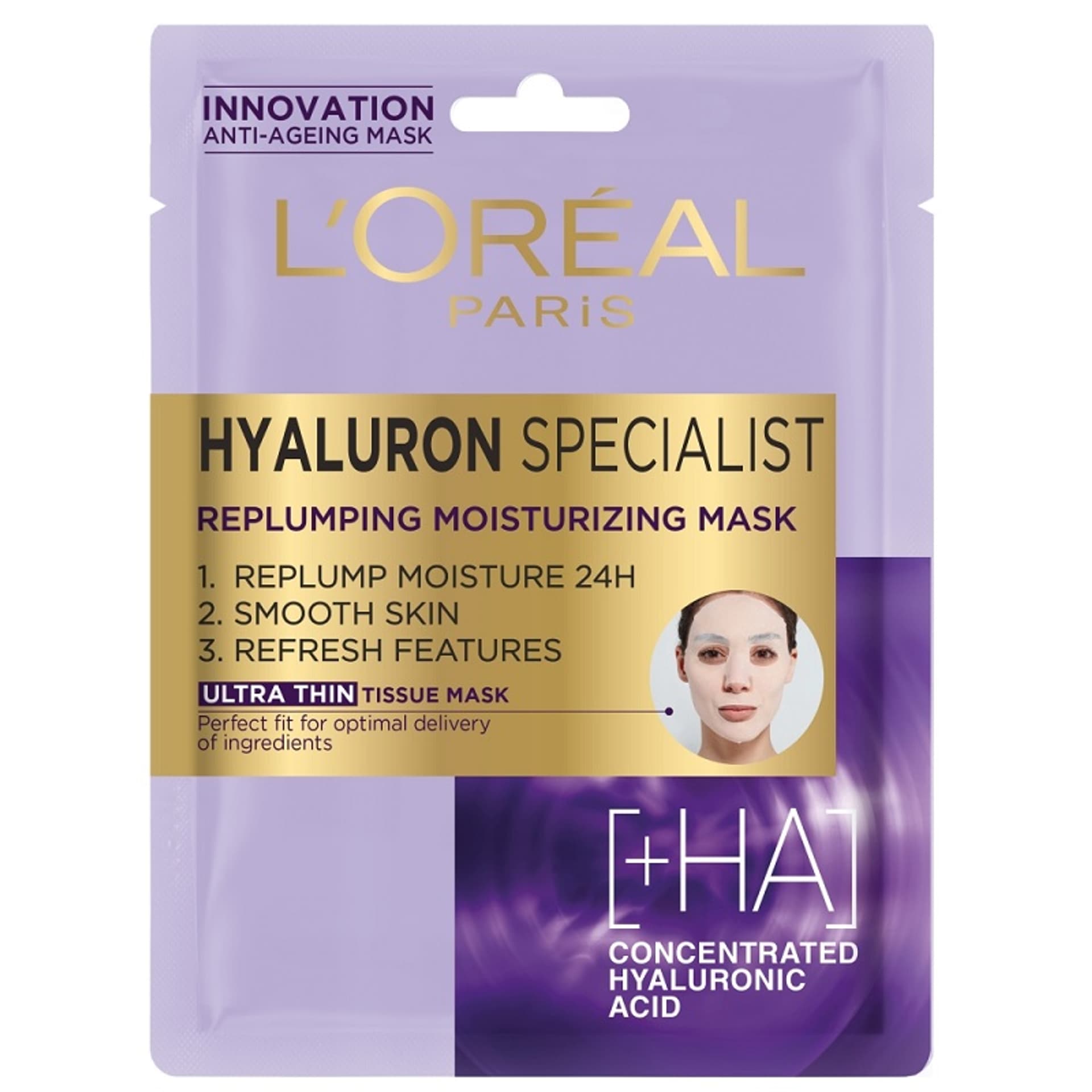 

L´Oréal Paris Replumping Moisturizing Hyaluron Specialist Maseczka do twarzy 1 szt (W)