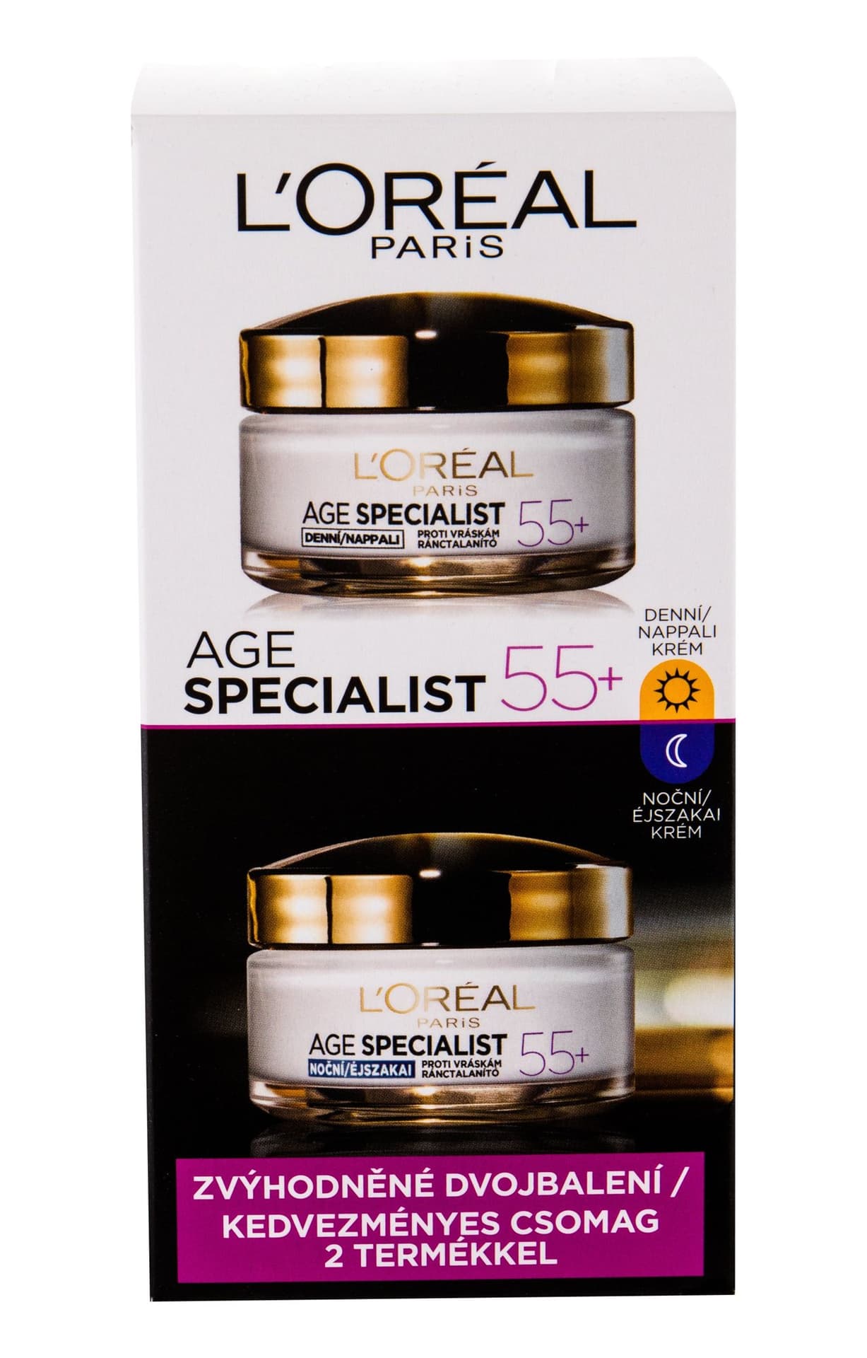 

L´Oréal Paris 55+ Age Specialist Krem do twarzy na dzień 50ml Krem na dzień 50ml + Krem na noc 50ml (W)