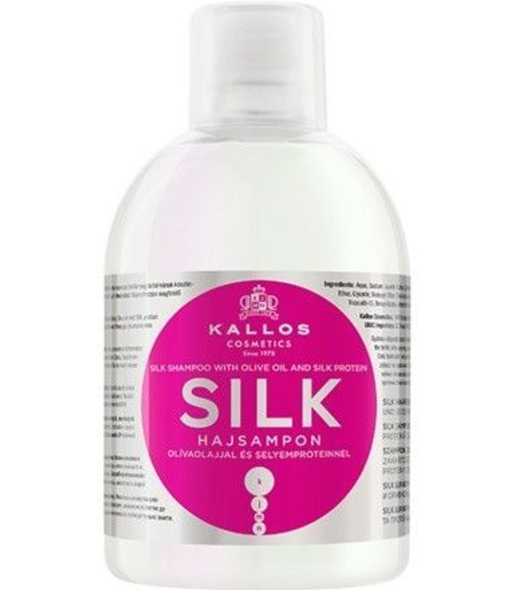 

Kallos Silk Shampoo With Olive Oil And Silk Protein jedwabny szampon do włosów z proteinami oliwy z oliwek i jedwabiu 1000ml
