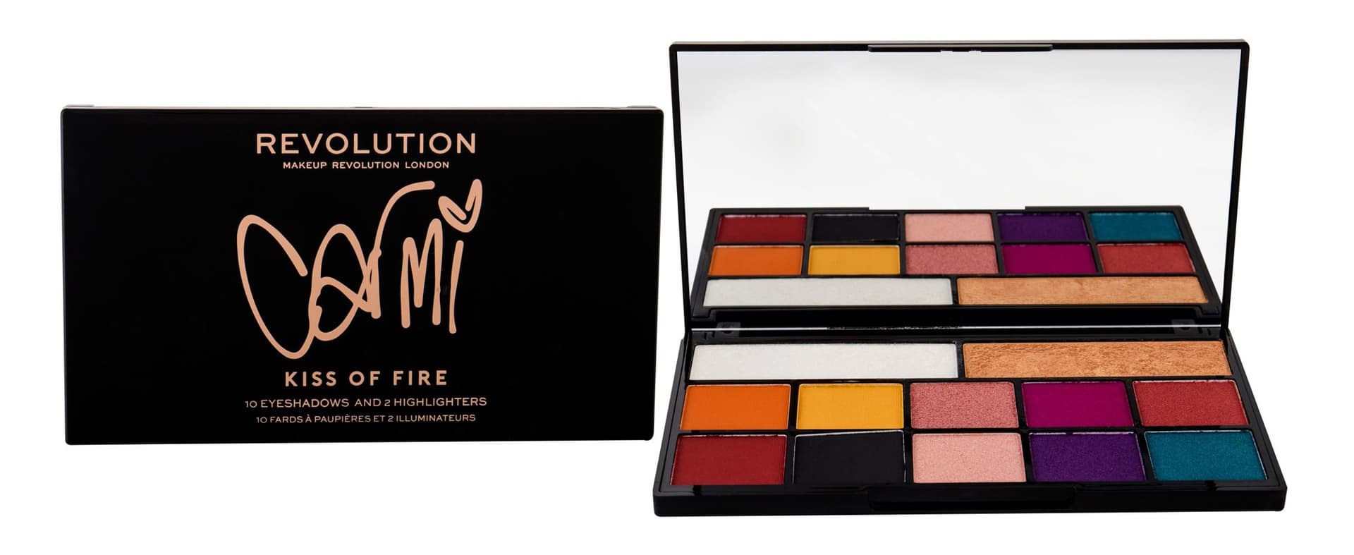 

Makeup Revolution, Paleta cieni do powiek X Carmi Kiss Fire, 27 g