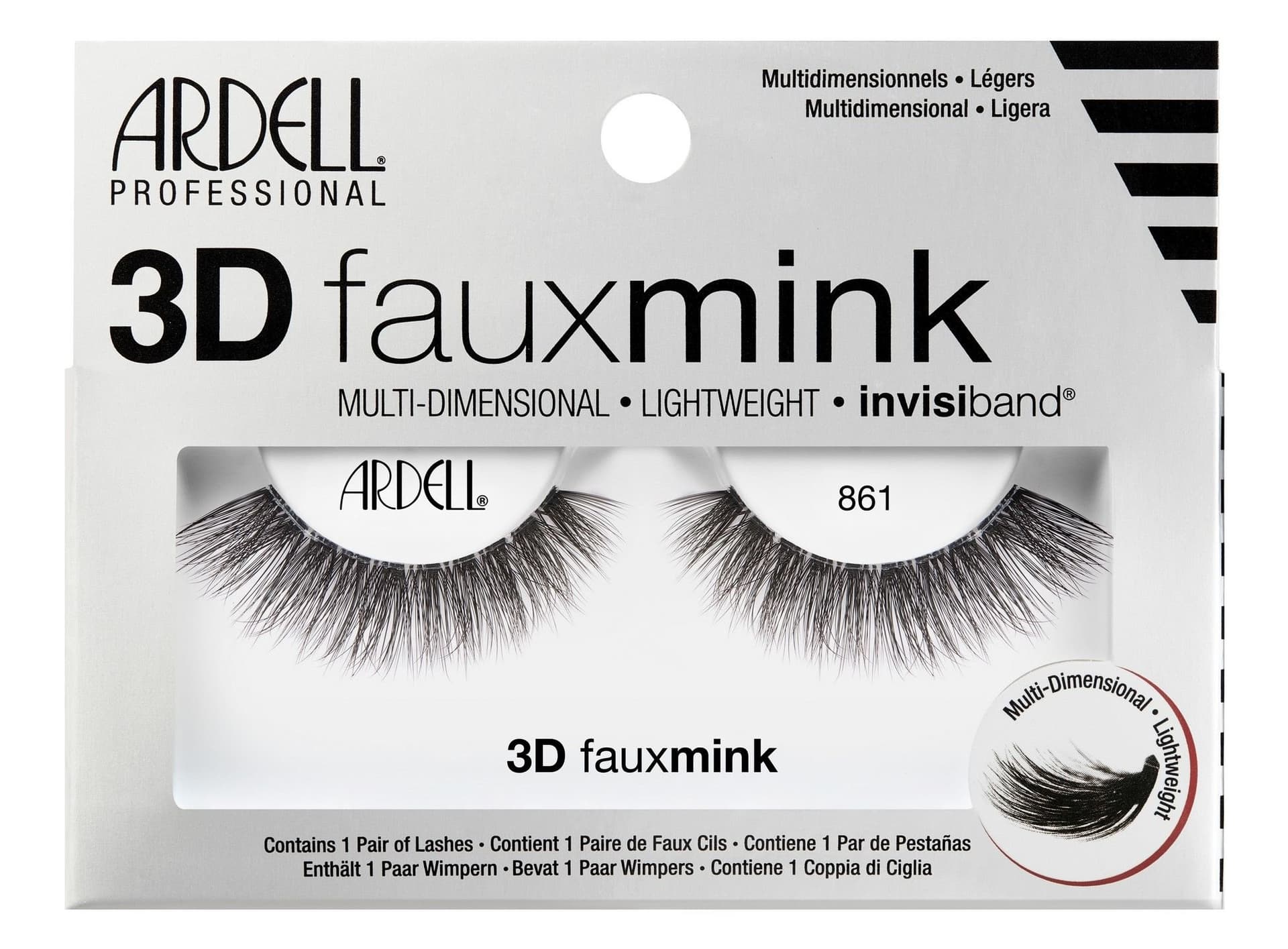 

Ardell Black 861 3D Faux Mink Sztuczne rzęsy 1 szt (W)