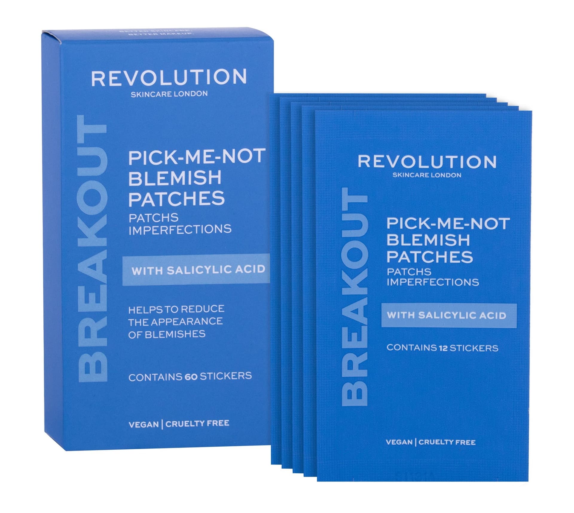 

Revolution Skincare Pick-Me-Not Blemish Patches Breakout With Salicylic Acid Maseczka do twarzy 60 szt (W)