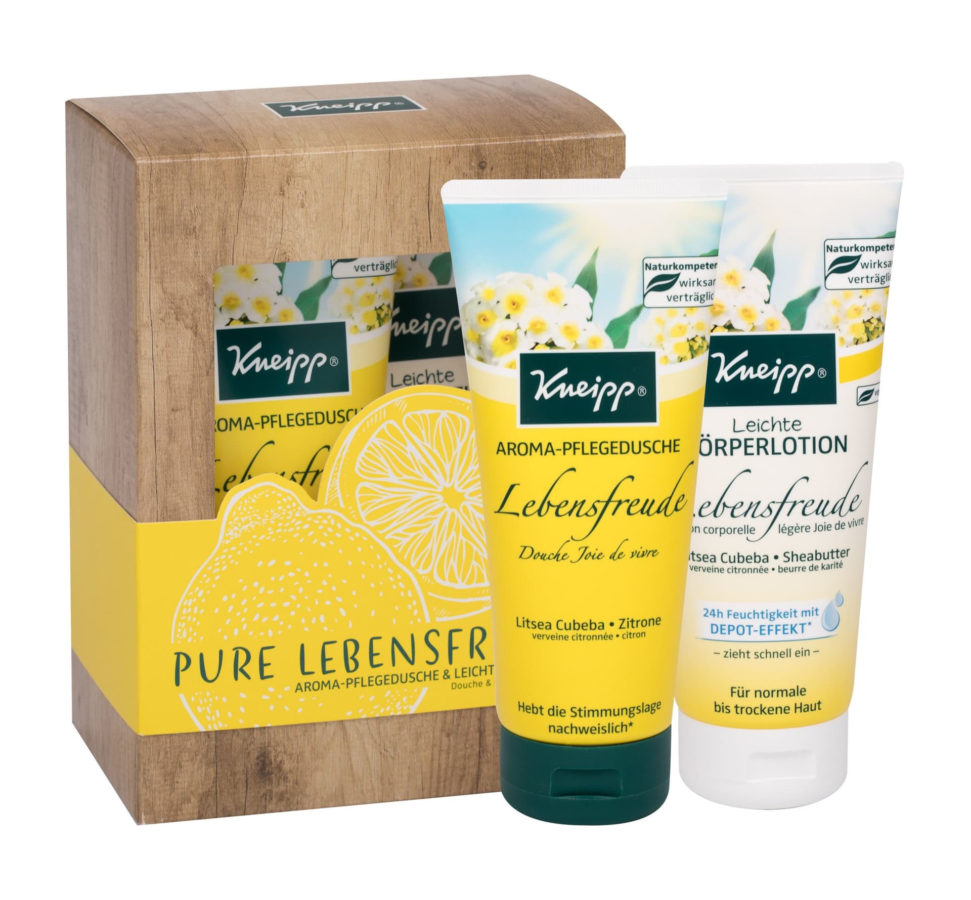 

Kneipp Enjoy Life May Chang Lemon Żel pod prysznic 200ml Żel pod prysznic 200ml + Mleczko do ciała 200ml (W)