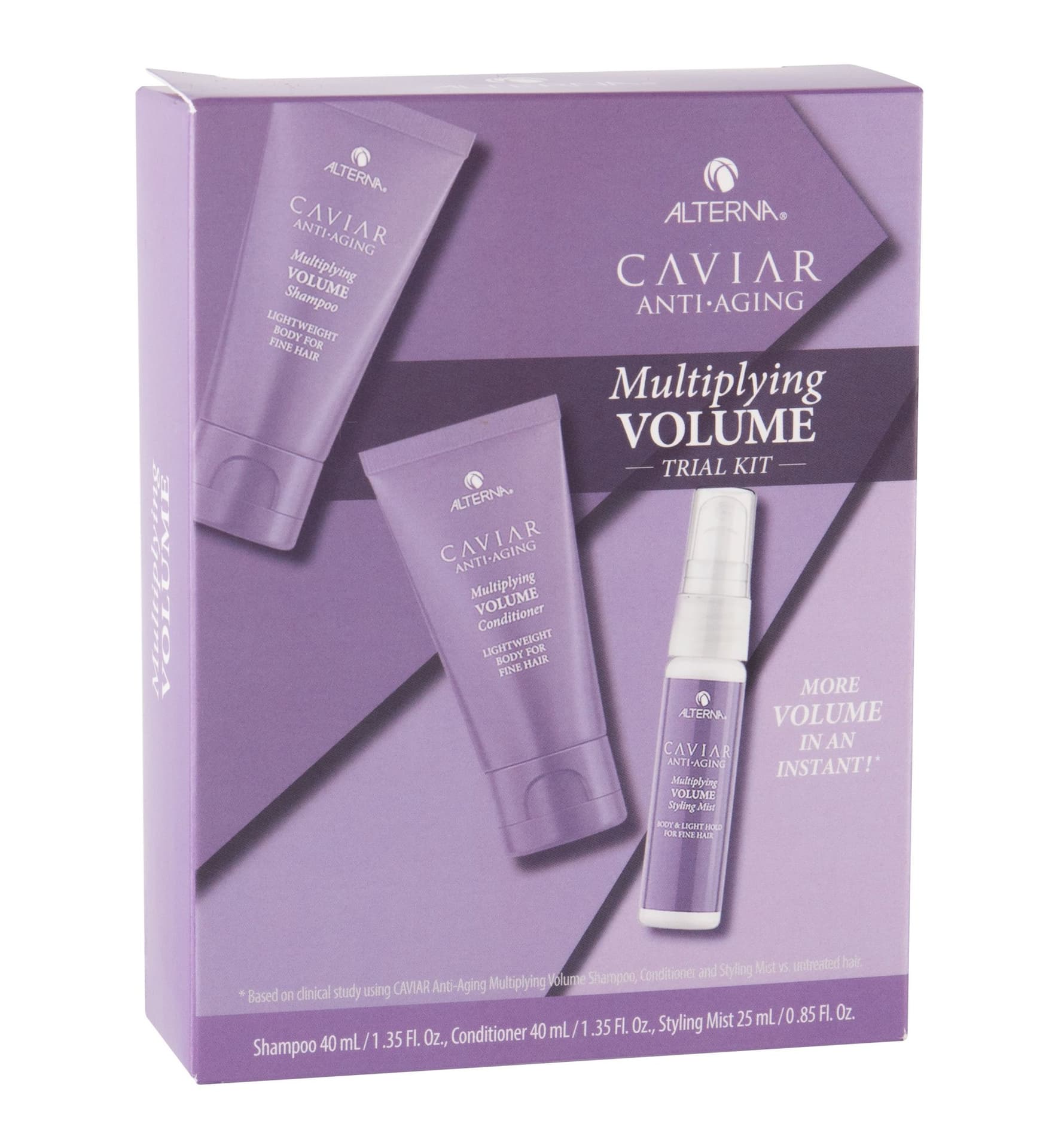 

Alterna Multiplying Volume Caviar Anti-Aging Szampon do włosów 40ml Szampon 40ml + Odżywka 40ml + Spray do włosów 25ml (W)
