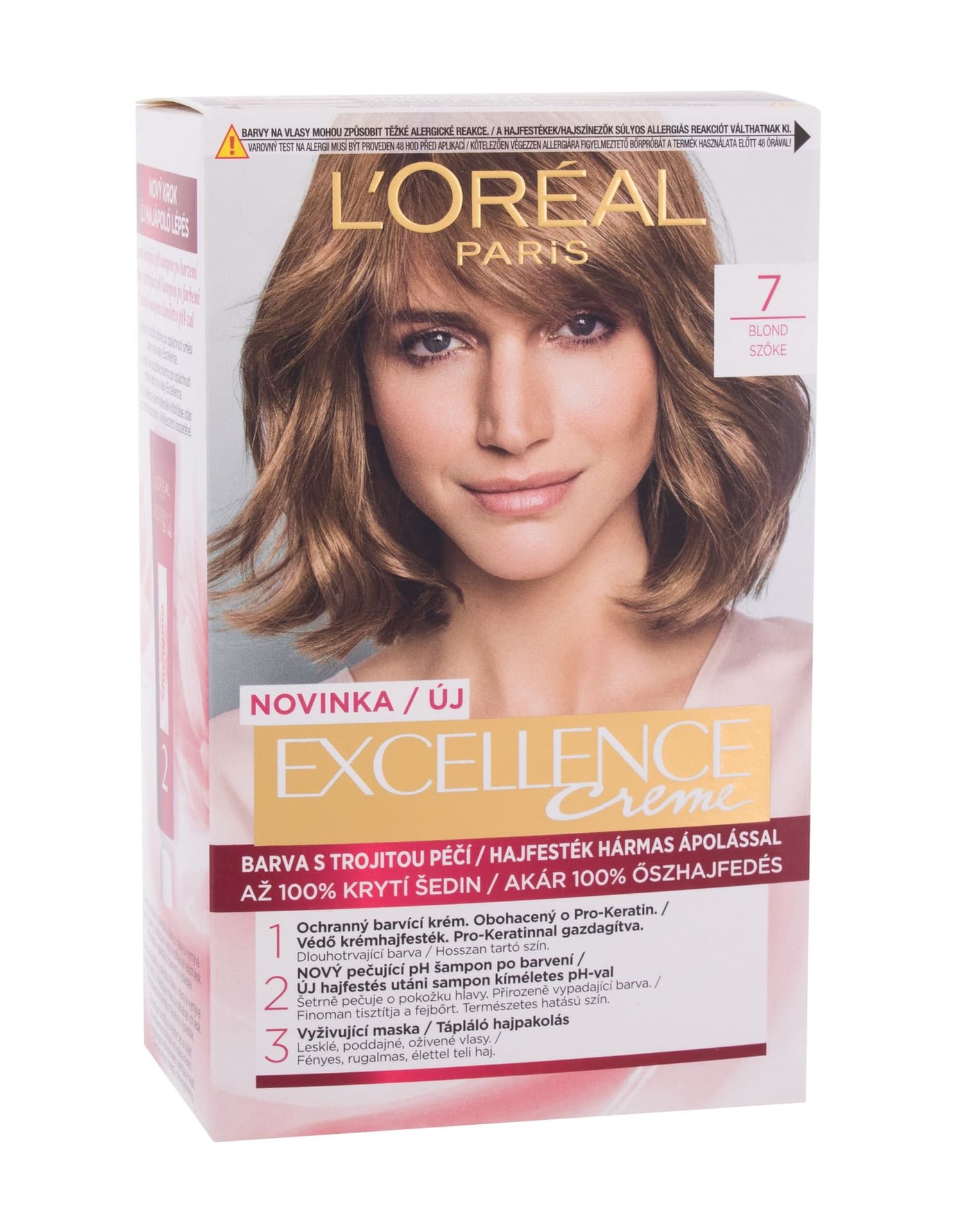 

L´Oréal Paris 7 Natural Blonde Creme Triple Protection Excellence Farba do włosów 48ml (W)