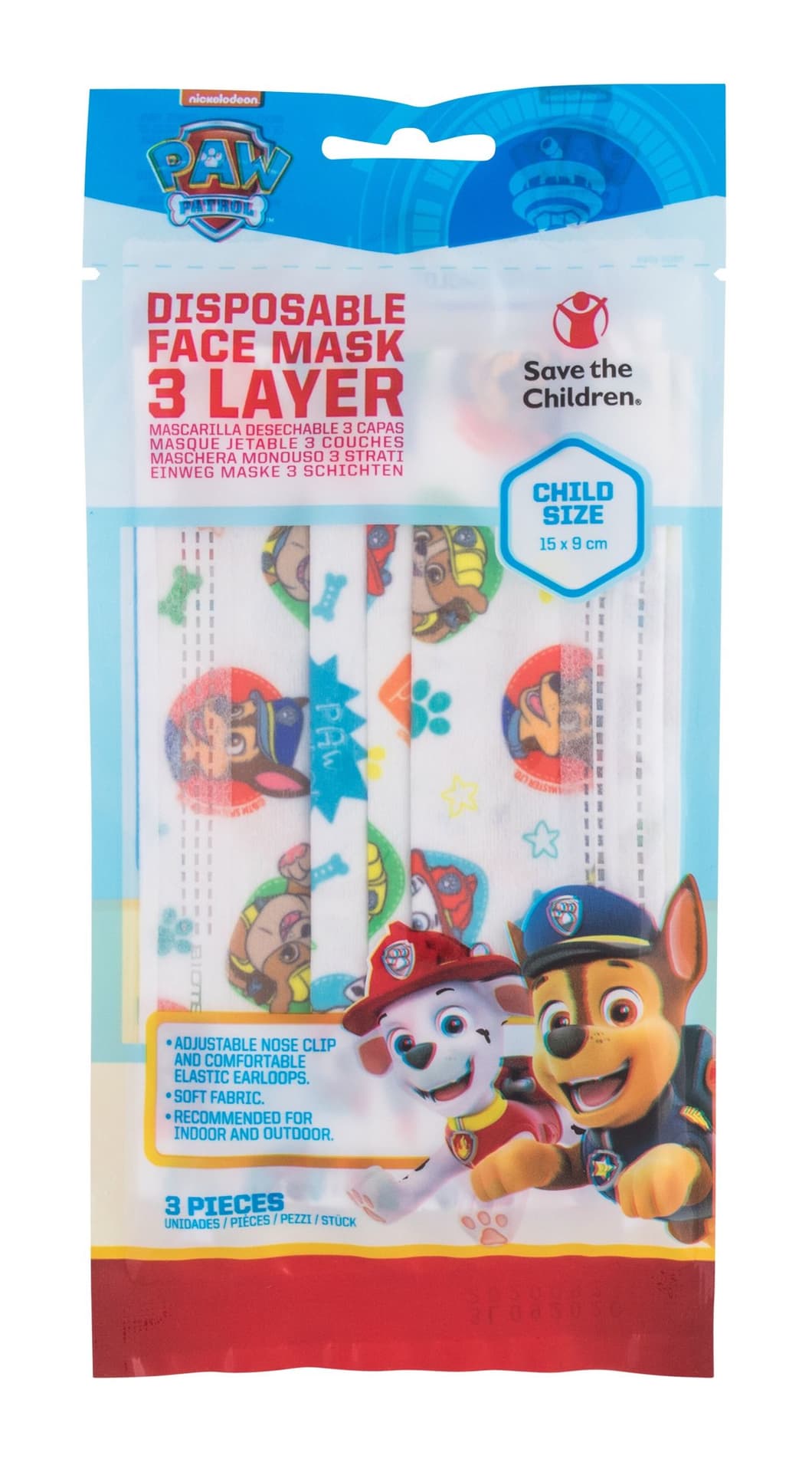 

Nickelodeon Paw Patrol Maseczki ochronne 3 szt (K)