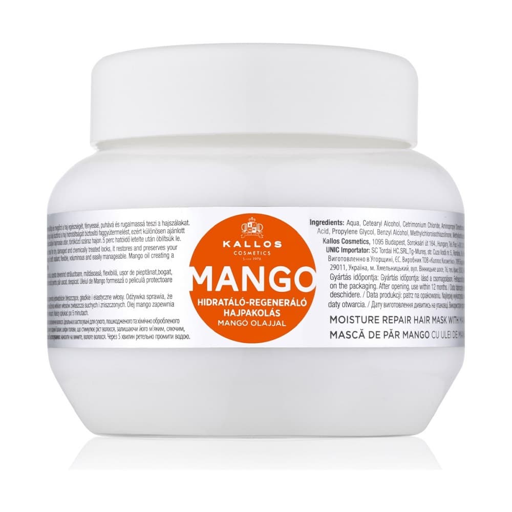 

Kallos KJMN Mango Hair Mask maska wzmacniająca do włosów z olejkiem z mango 275ml