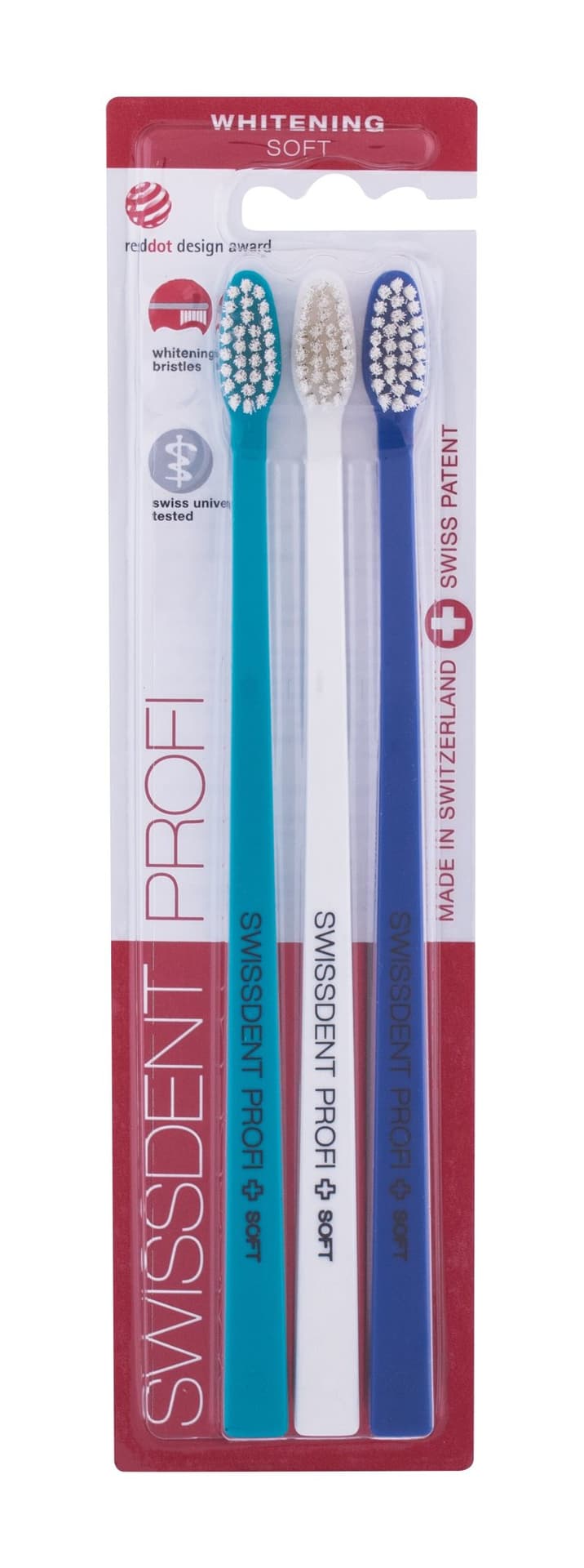 

Swissdent Dark Blue, Turquoise, White Whitening Trio Profi Soft Szczoteczka do zębów 3 szt (U)