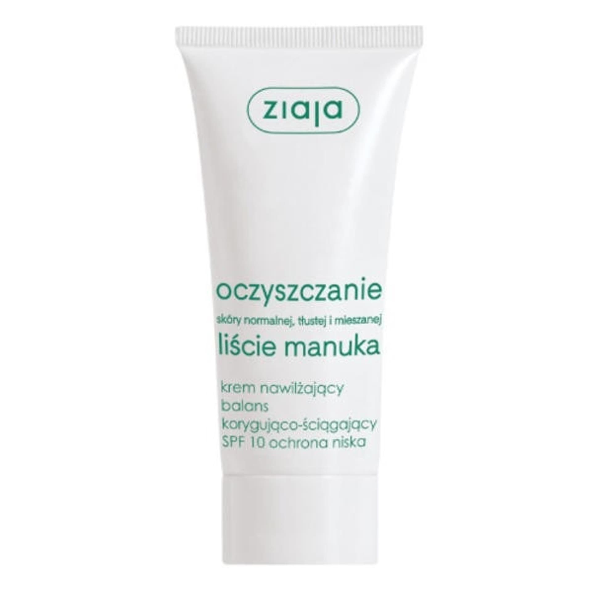 

Ziaja Liście Manuka Oczyszczanie krem nawilżający balans korygująco-ściągający ochrona niska SPF10 50ml