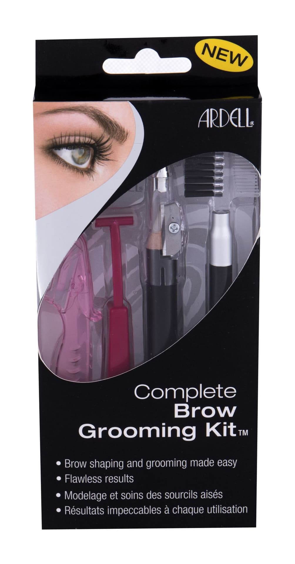 

Ardell Brow Grooming Kit Kredka do brwi 2,3g Rozświetlająca kredka pod brwi 2,3g + Brzytwa do brwi 1 szt + Nożyczki i brzytwa do brwi 1 szt + Szczoteczka do rzęs i brwi 1 szt (W)